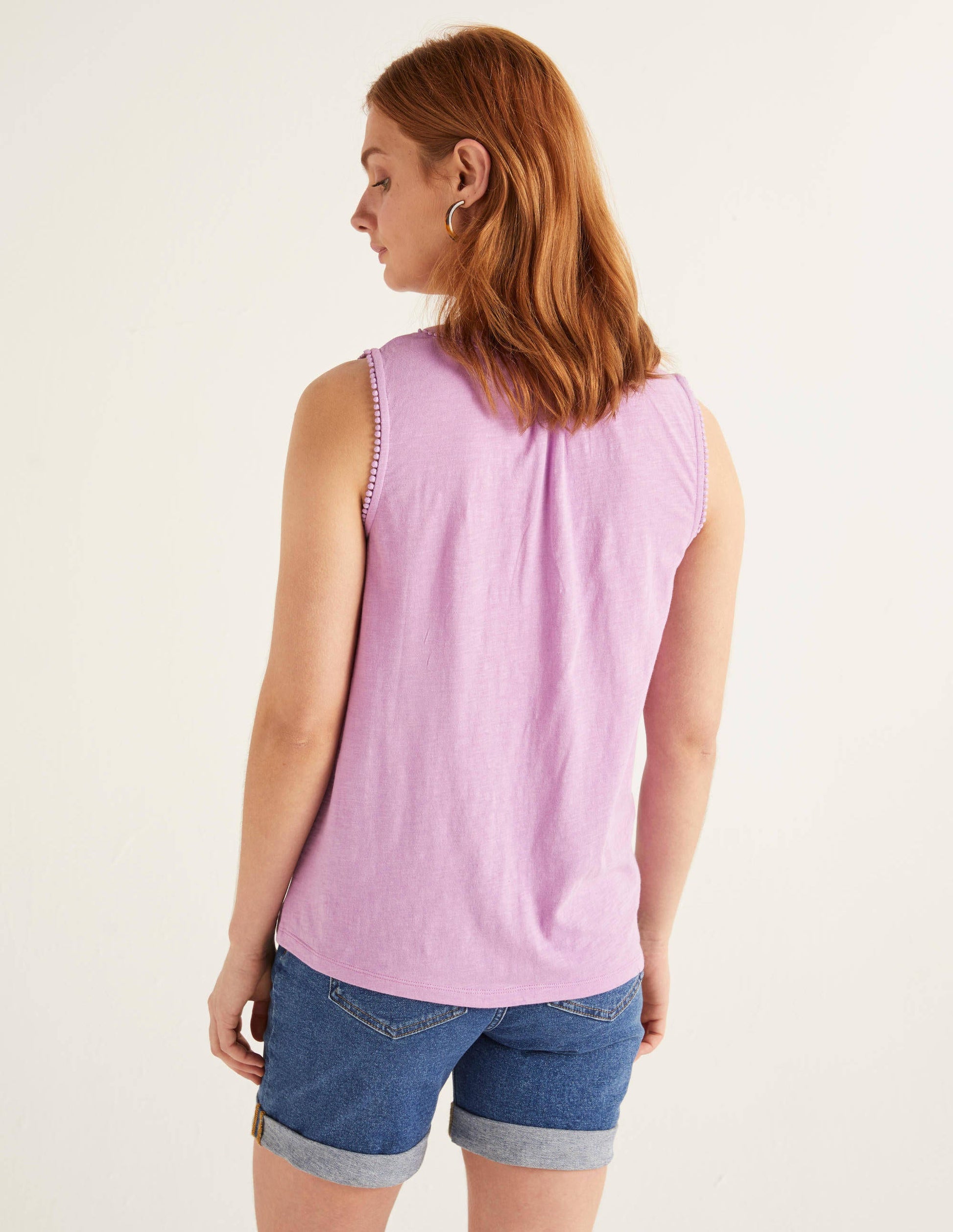 Dara Jerseyhemd mit Bommeln-Lila-4