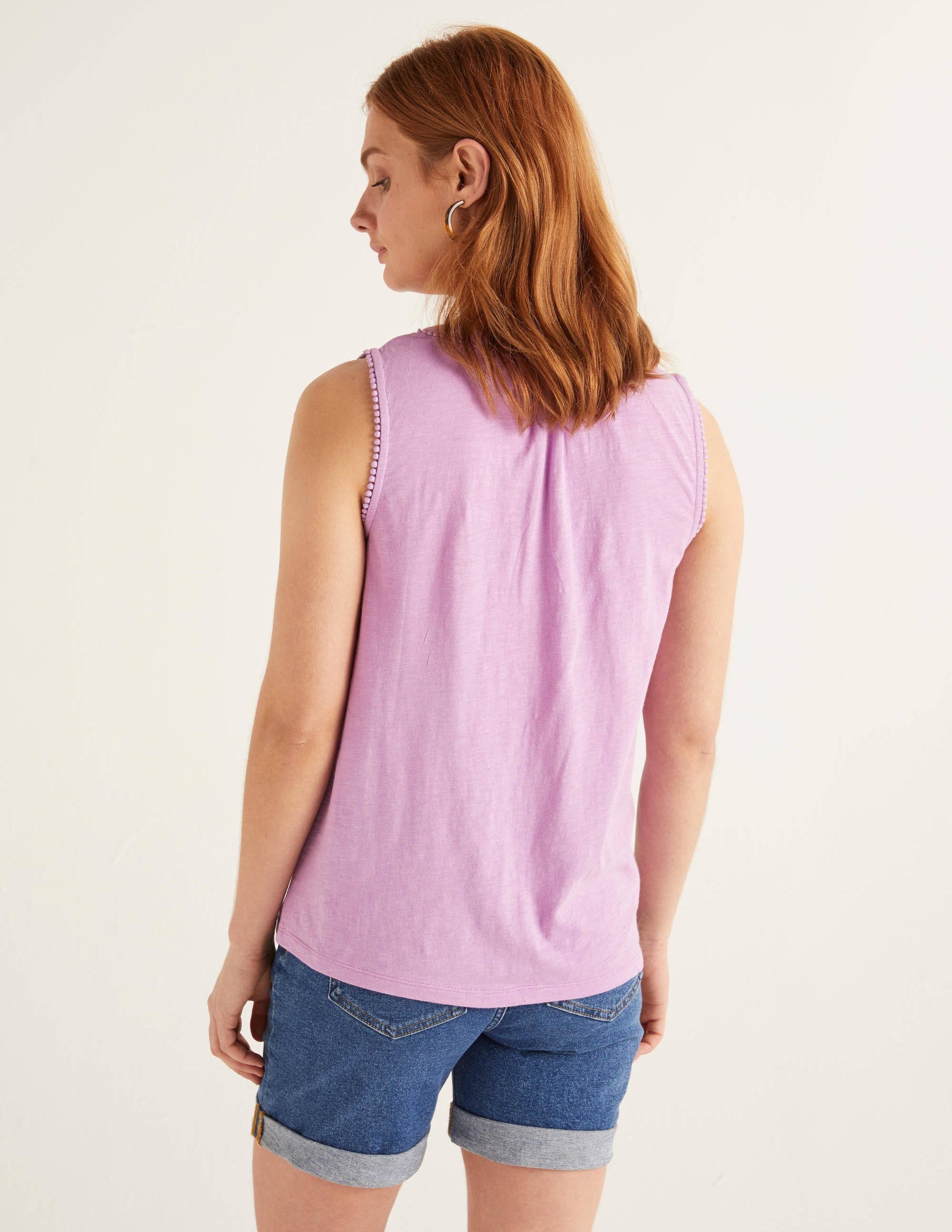 Dara Jerseyhemd mit Bommeln-Lila - Image 4