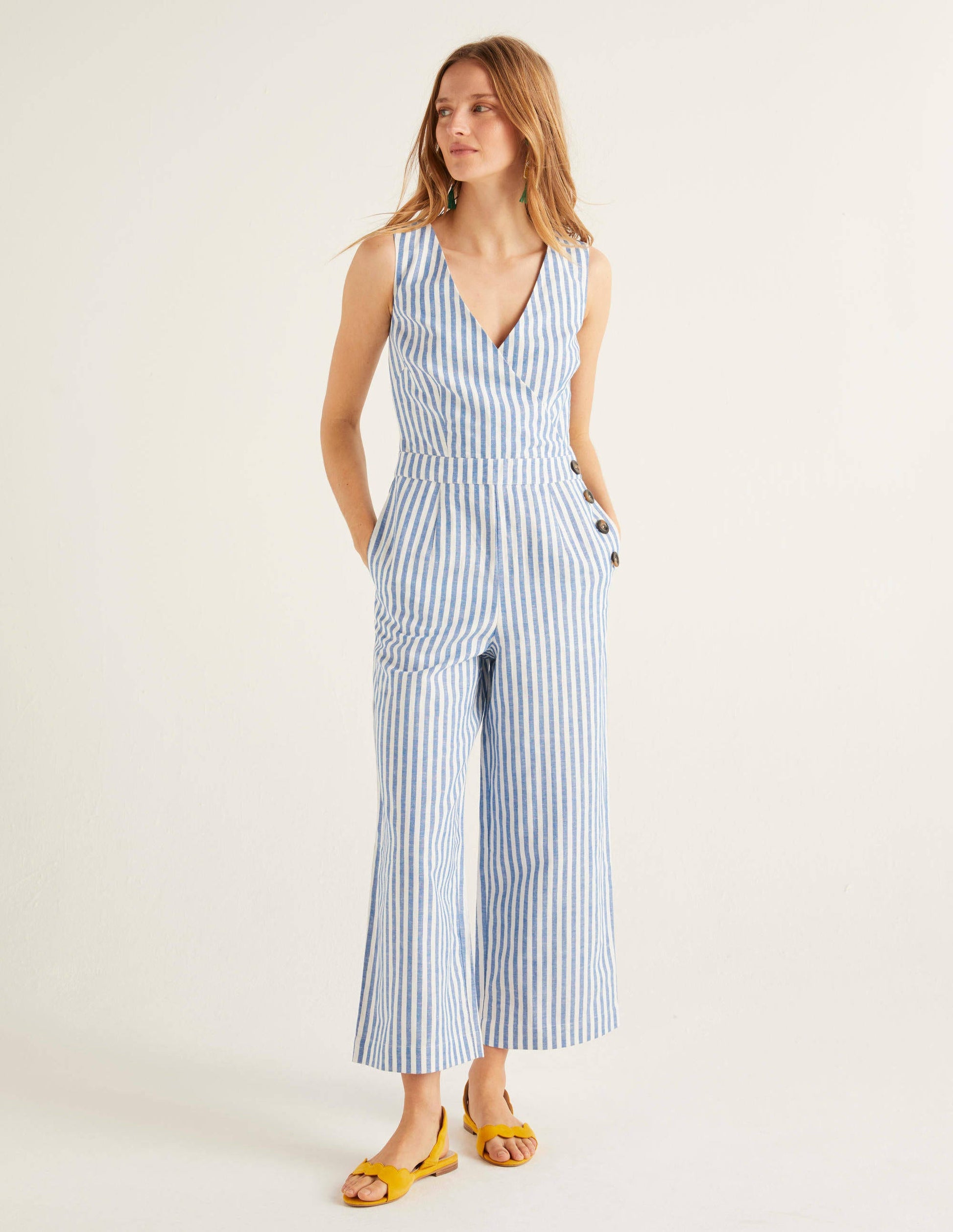 Dorothea Wickel-Jumpsuit-Kräftiges Blau/Naturweiß, Gestreift-4