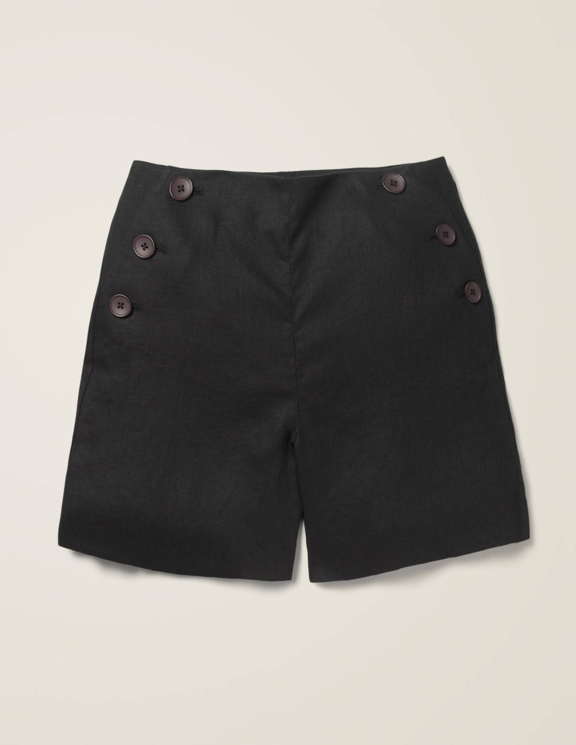 Falmouth Leinenshorts-Schwarz-6