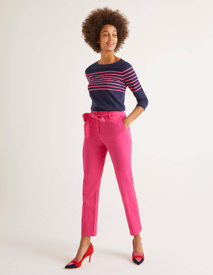 Pantalon Highbury noué à la taille-Rose pop-4
