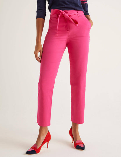 Pantalon Highbury noué à la taille-Rose pop-1