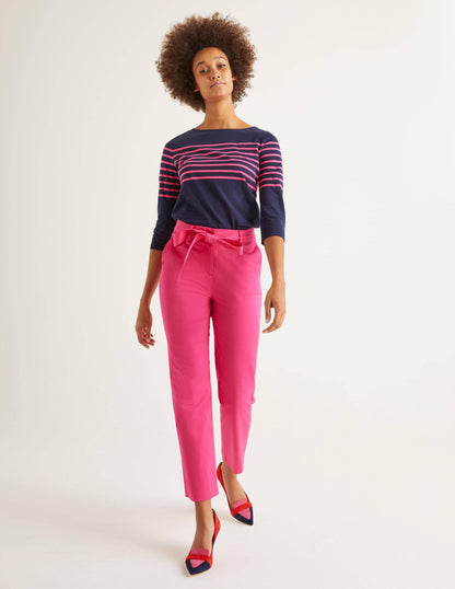 Pantalon Highbury noué à la taille-Rose pop-2
