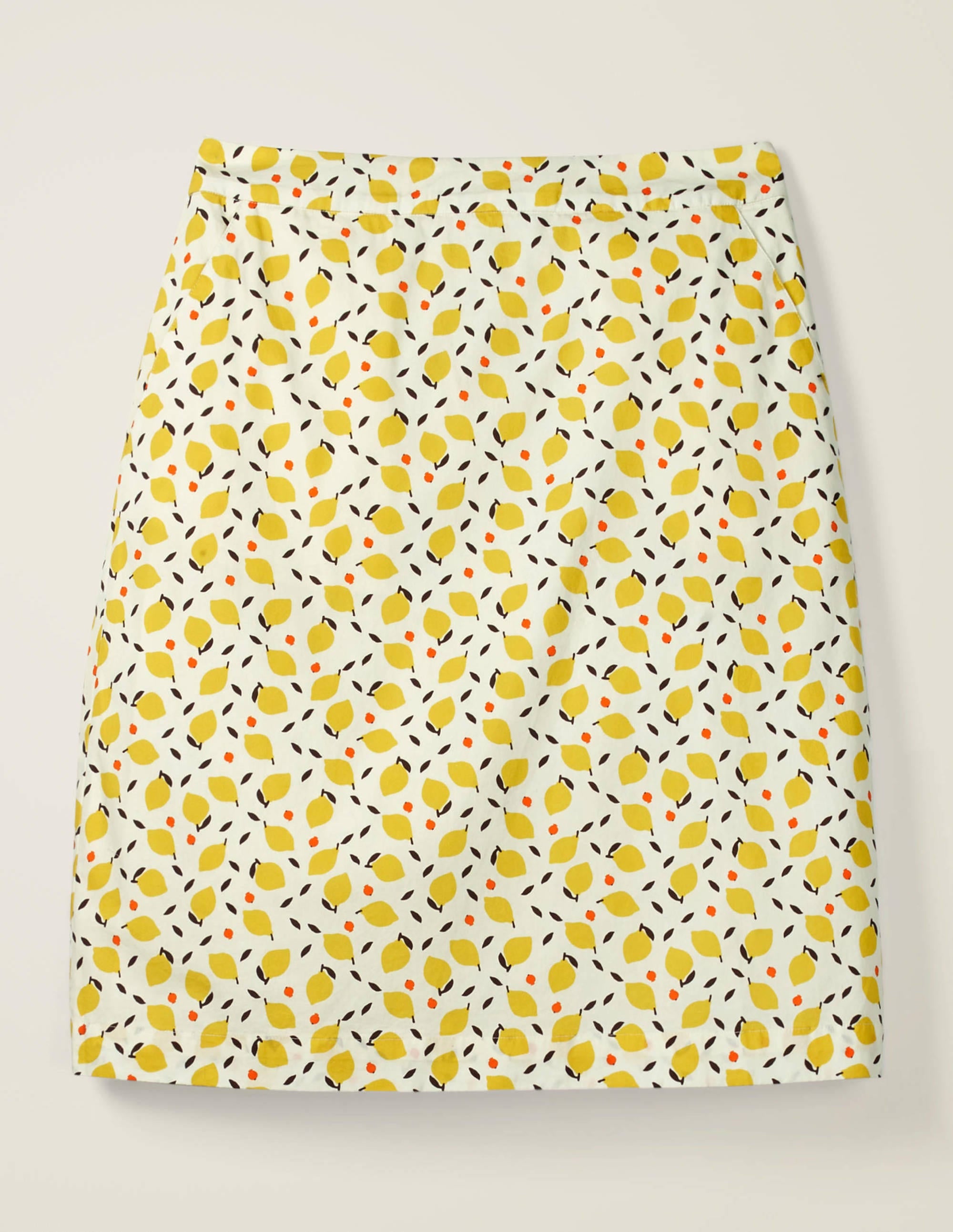Jupe trapèze Francesca-Ivoire, motif citron - Image 5
