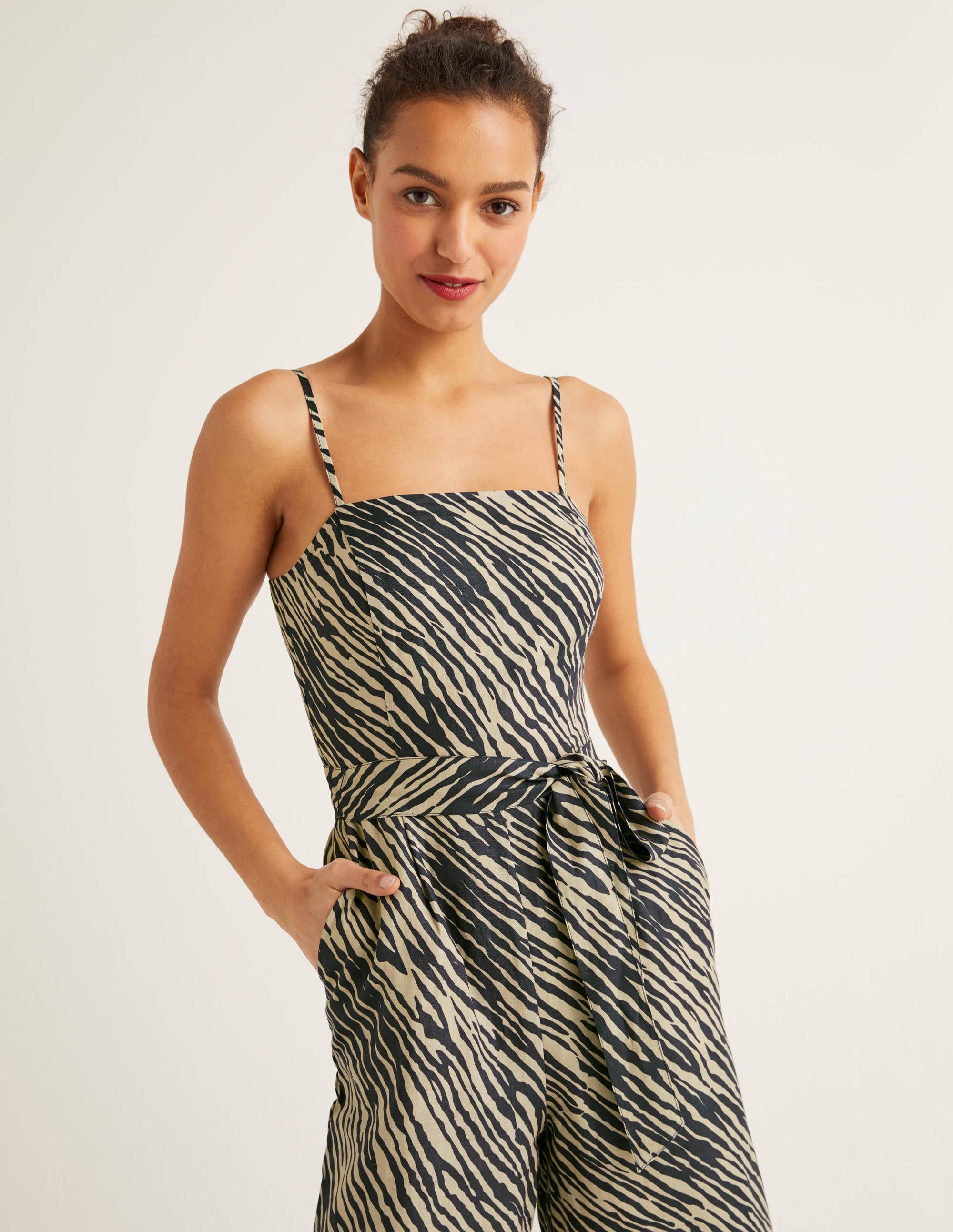 Combinaison Colette en lin-Motif animal - Image 1