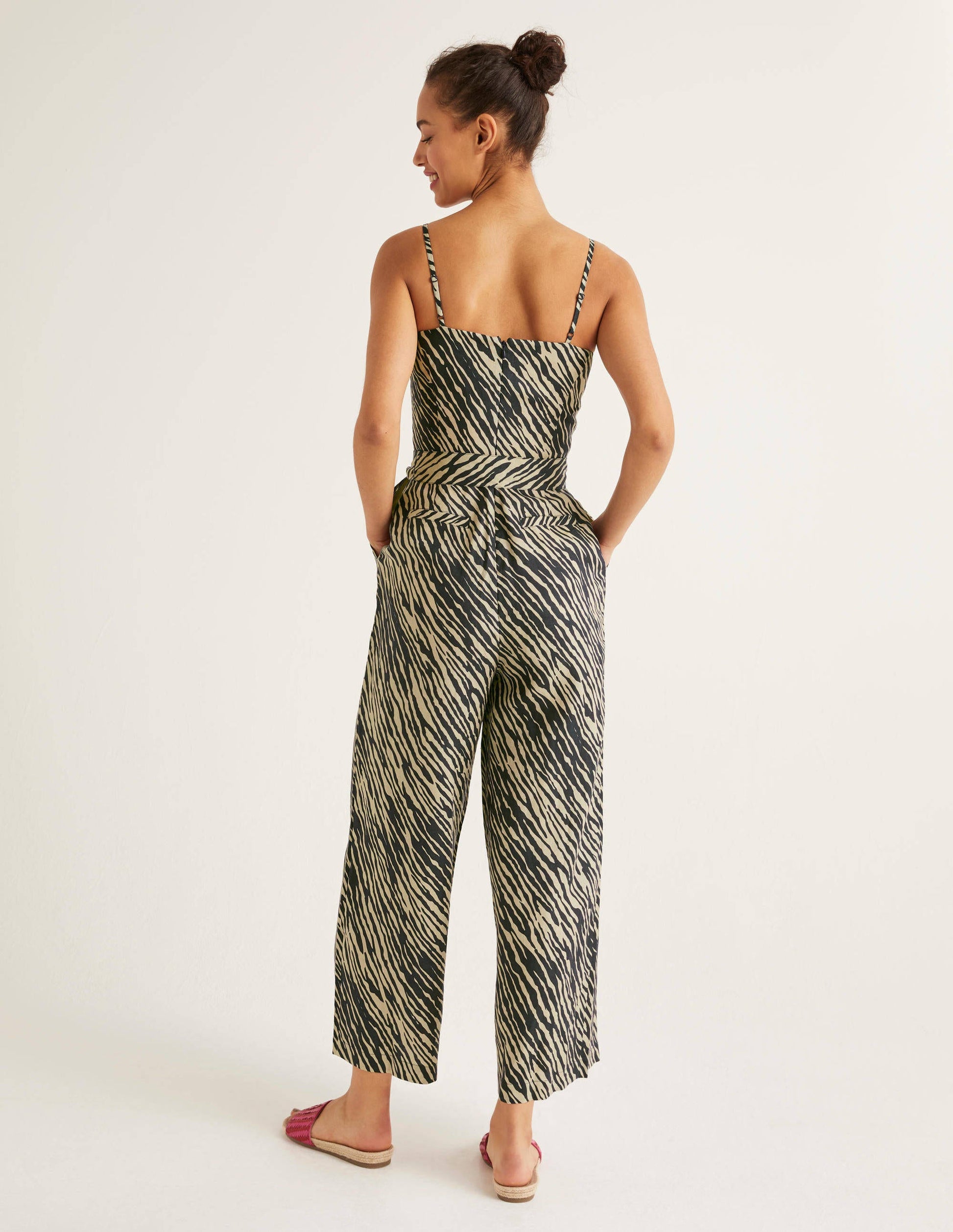 Combinaison Colette en lin-Motif animal-3