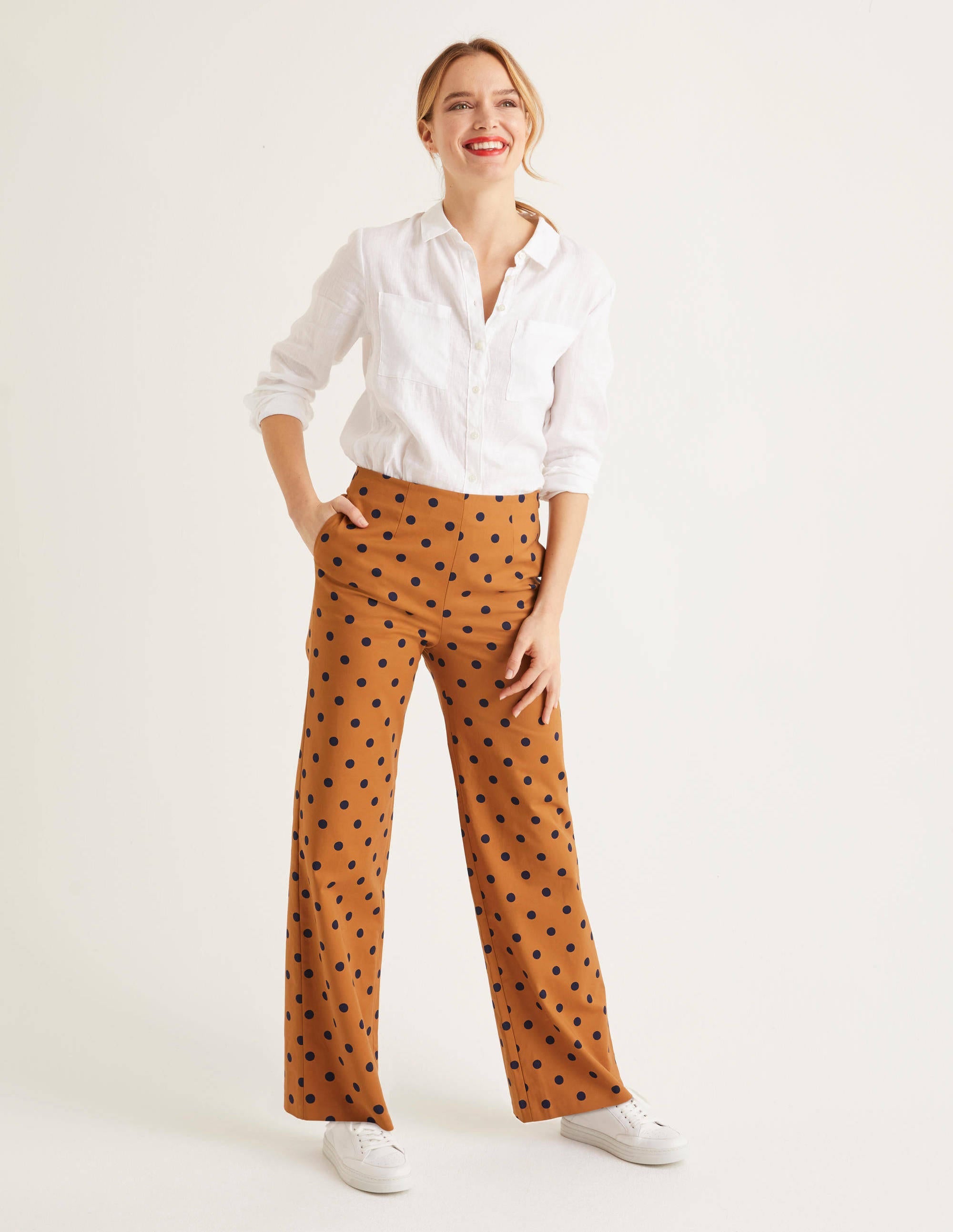 Sloane Hose mit weitem Bein-Lebkuchen, Tupfen - Image 4