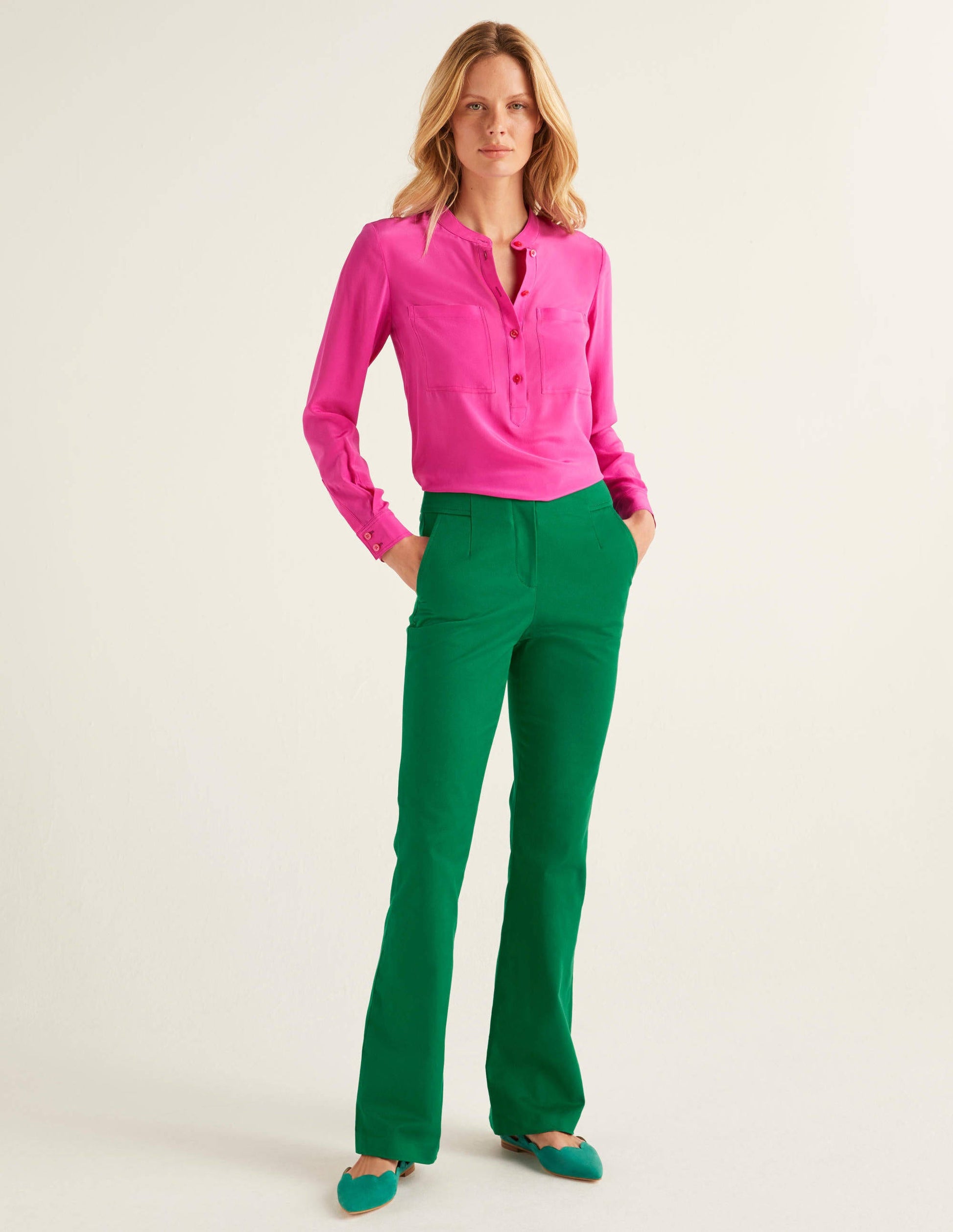 Westmoreland Bootcut Trousers-Forest-4