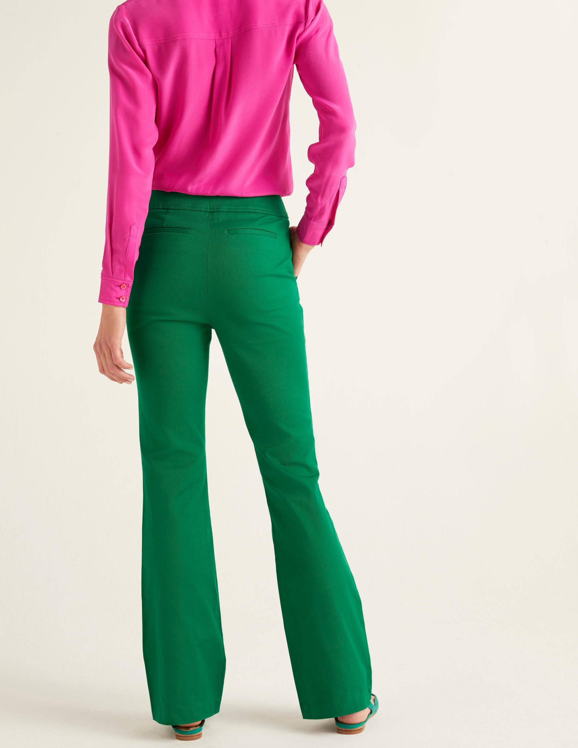 Westmoreland Bootcut Trousers-Forest - Image 3