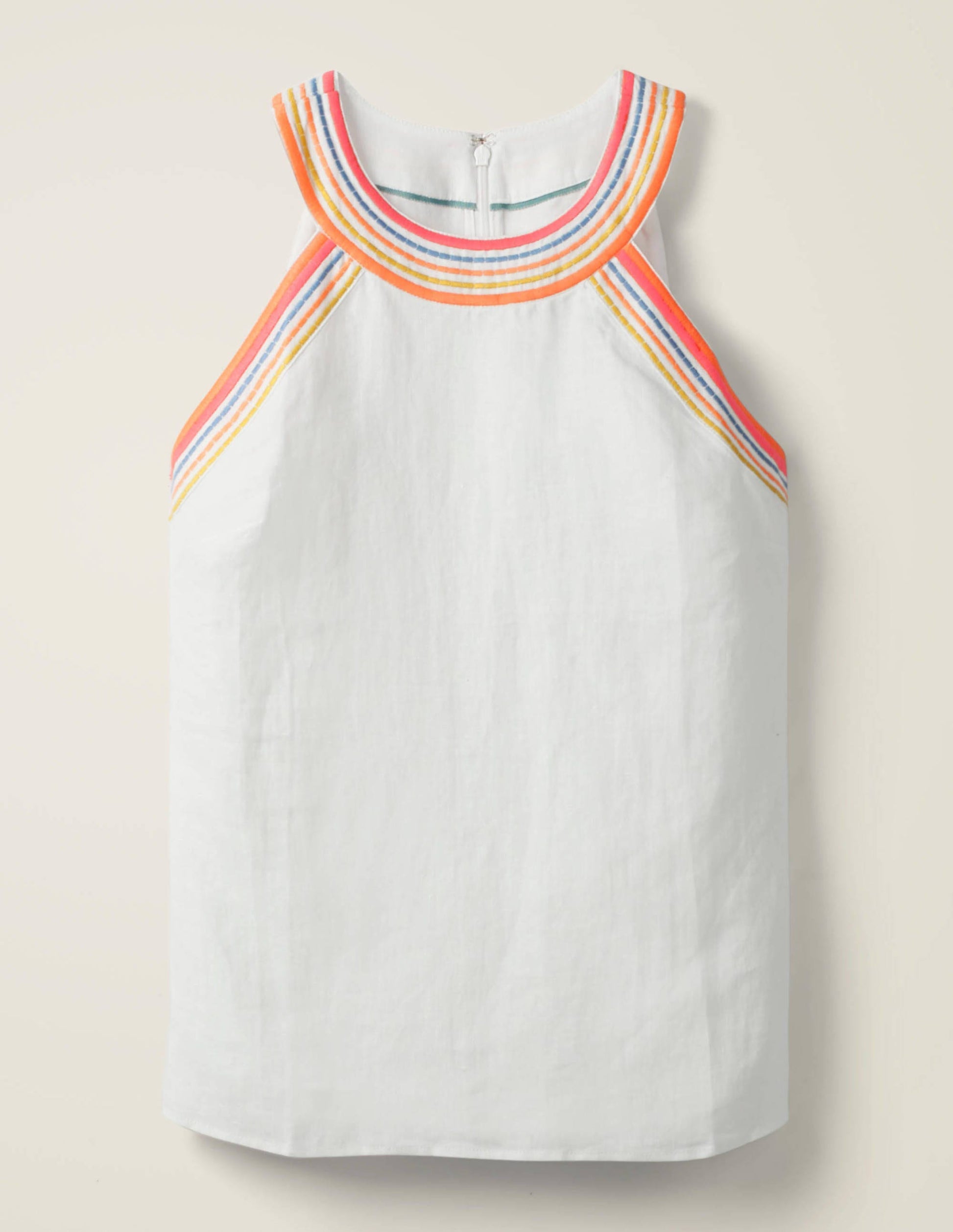 Dollie Embroidered Linen Top-White-5