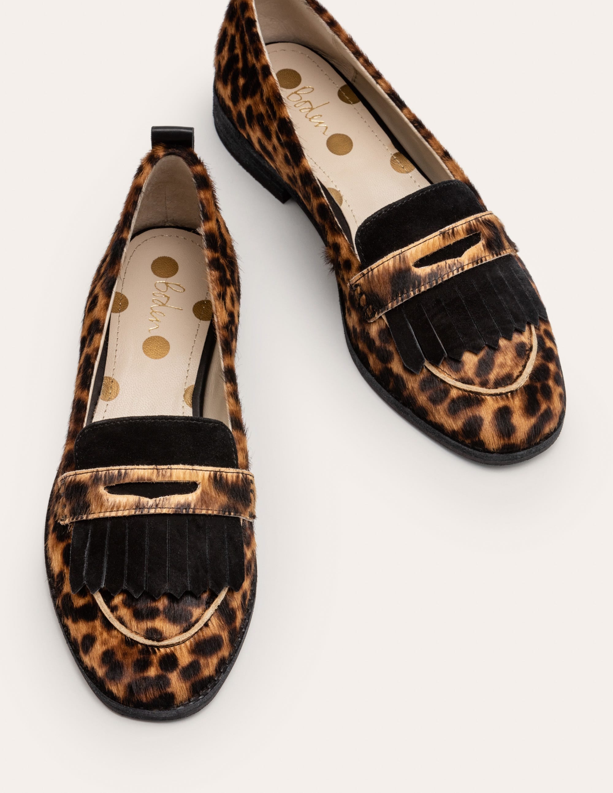 Mocassins à semelle souple Aubrey-Léopard fauve/noir - Image 1