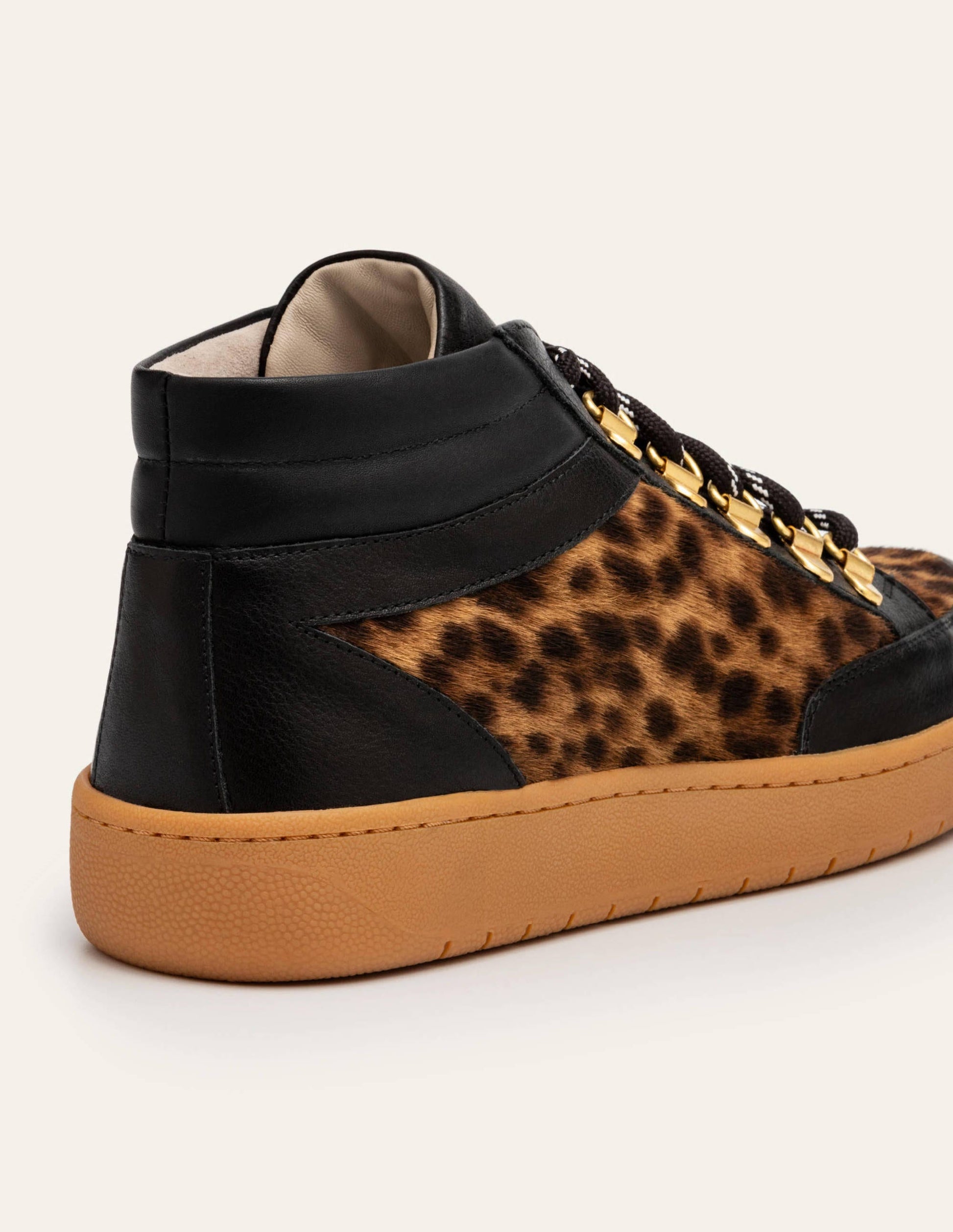 Anita Turnschuhe-Schwarz/Hellbraun, Leopardenmuster-2