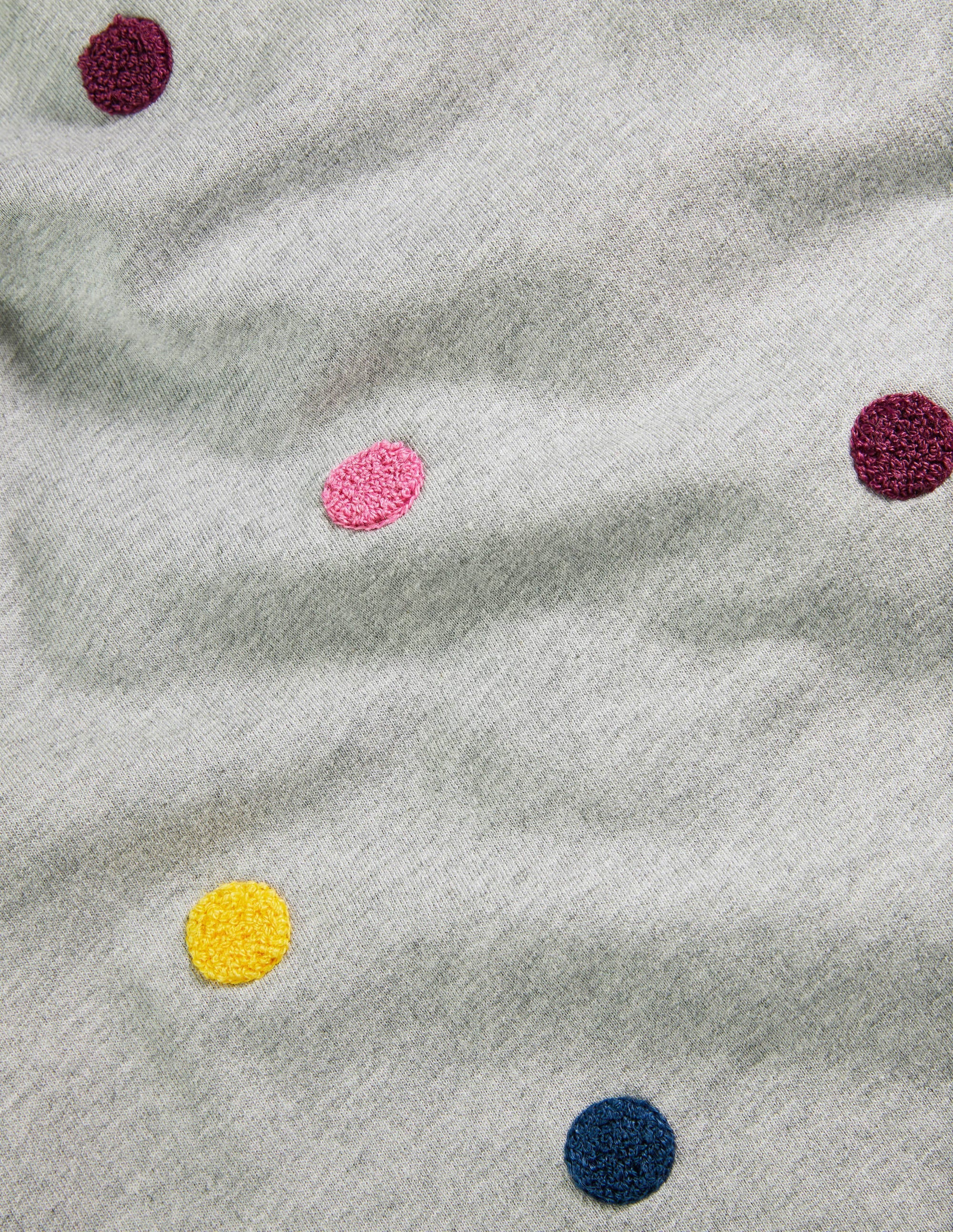 Robe-sweat-Gris chiné, pois bouclés - Image 4