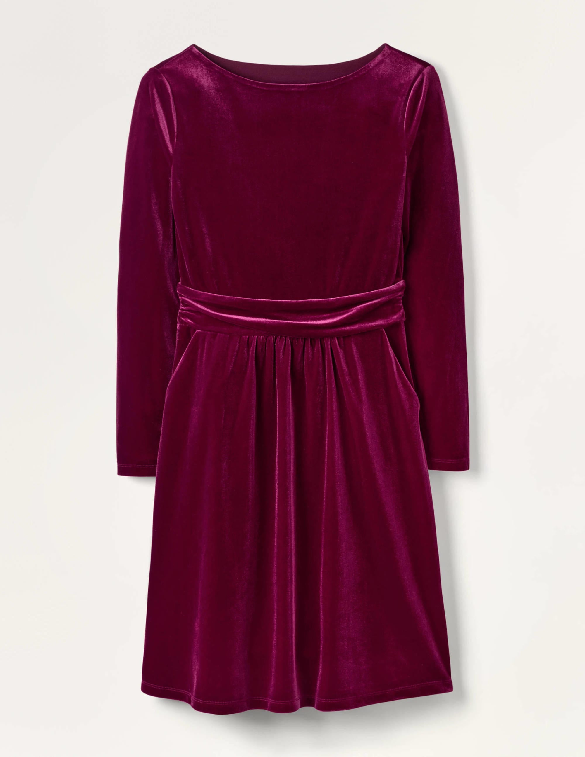 Robe Abigail en velours-Rubis - Image 5