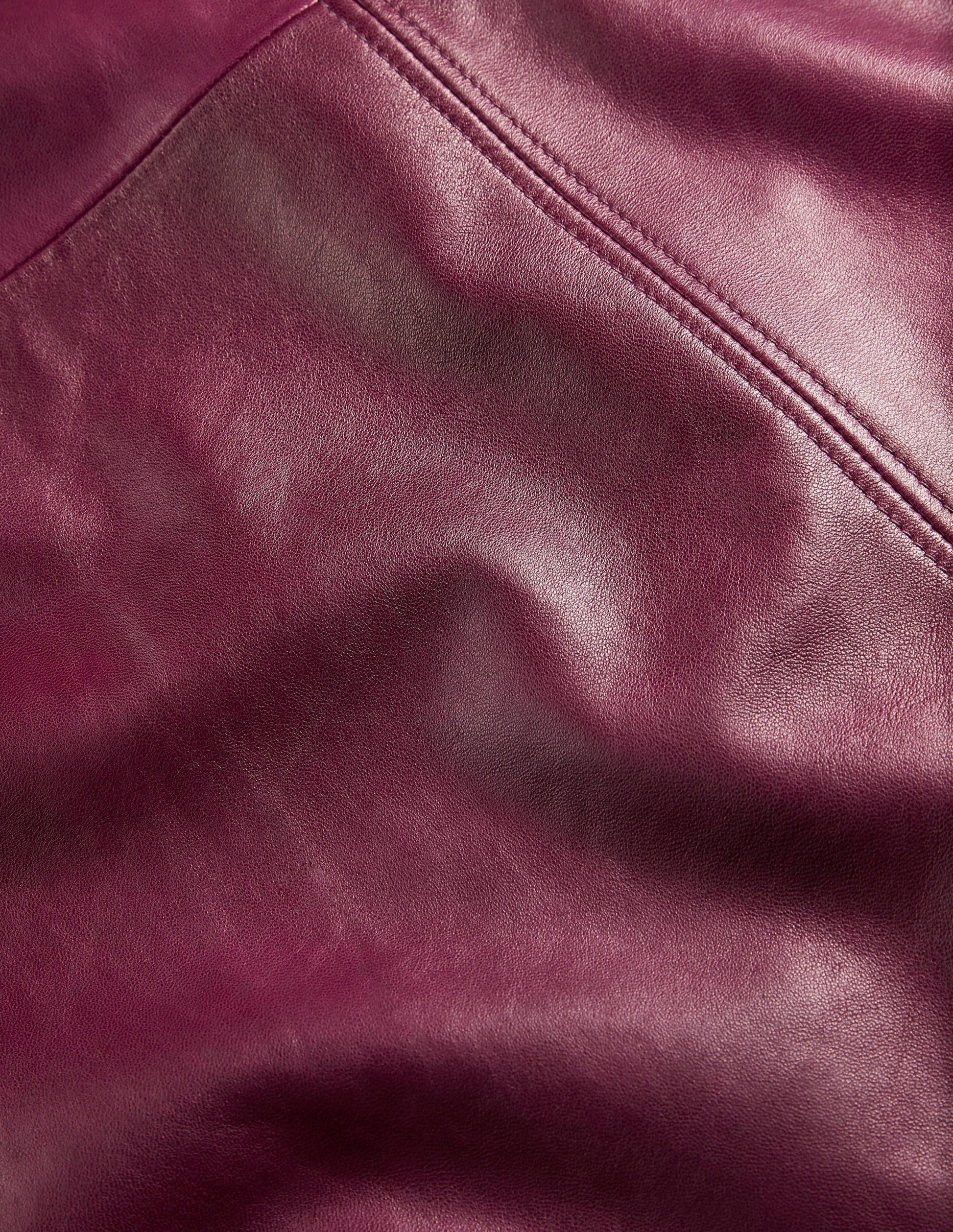 Jupe Catriona en cuir-Rubis-4