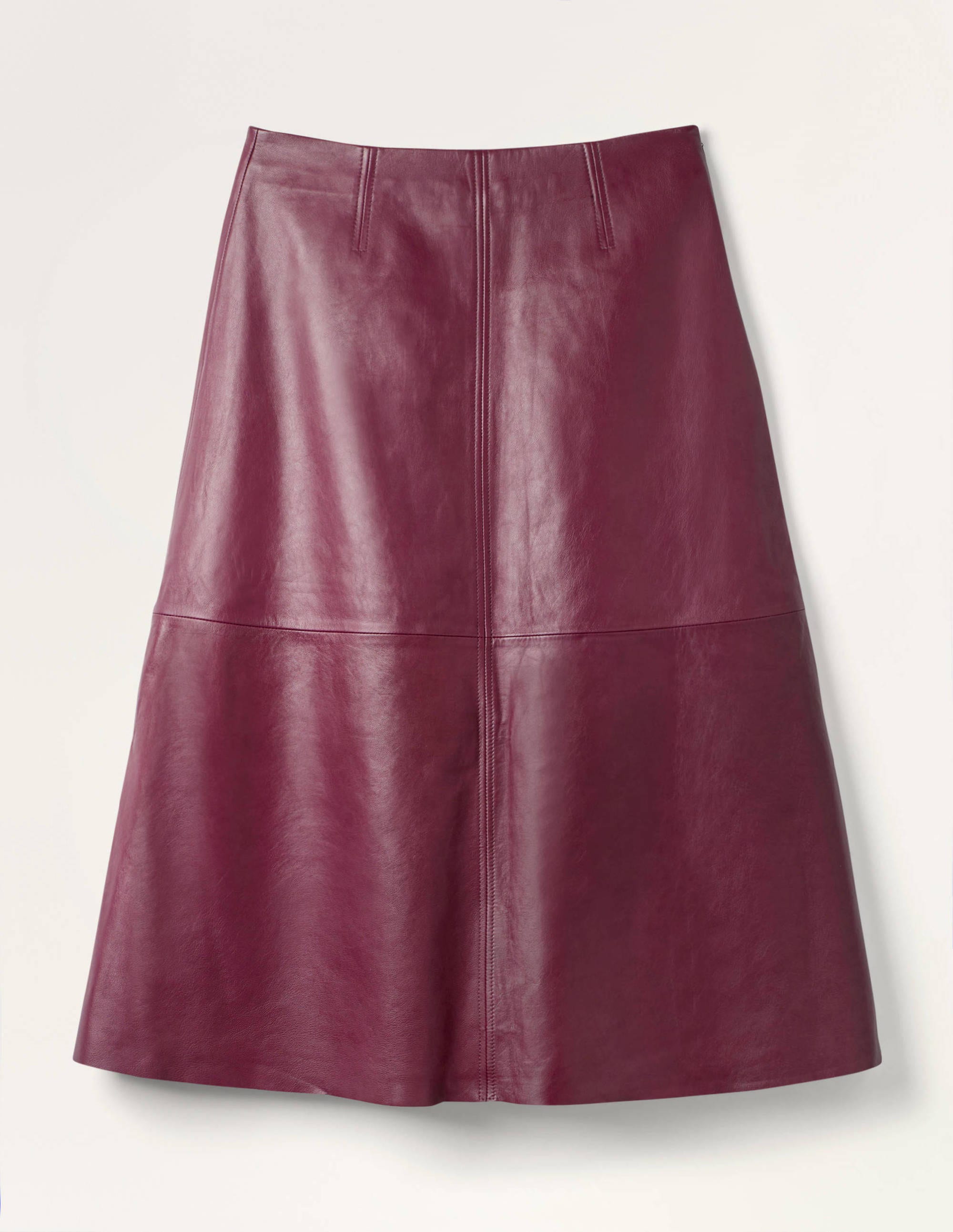 Jupe Catriona en cuir-Rubis - Image 6