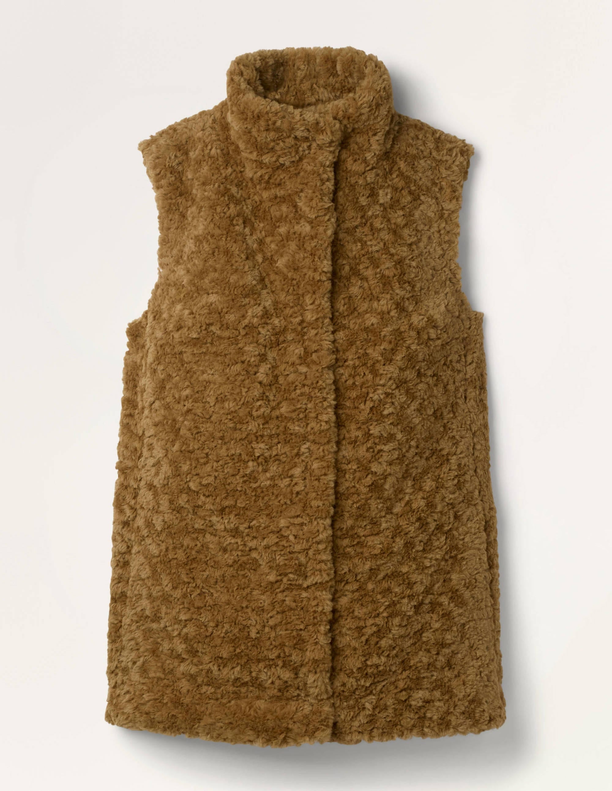 Haddon Faux Fur Gilet-Camel - Image 6