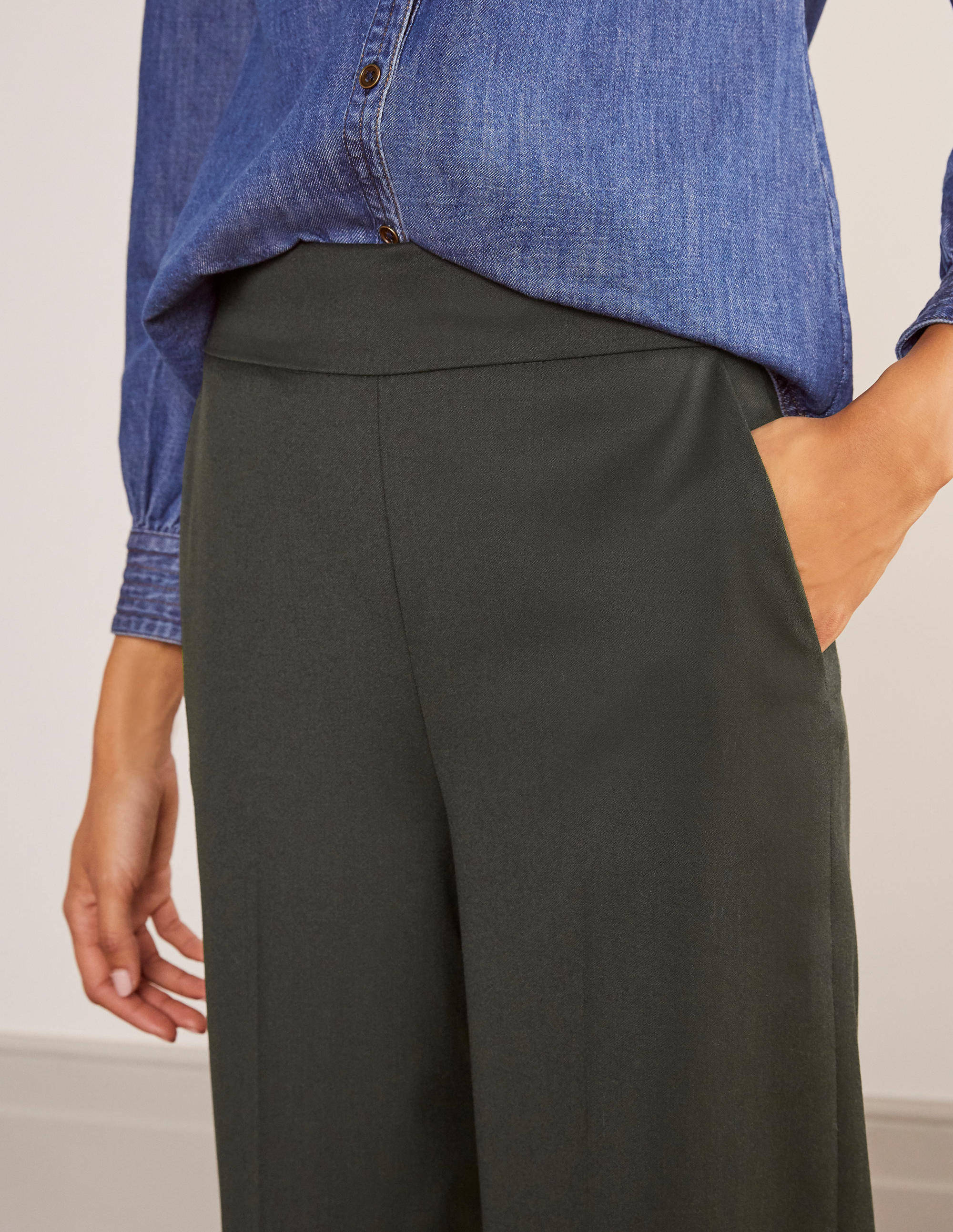 Pantalon Wesley en laine-Mélange vert forêt profond - Image 3