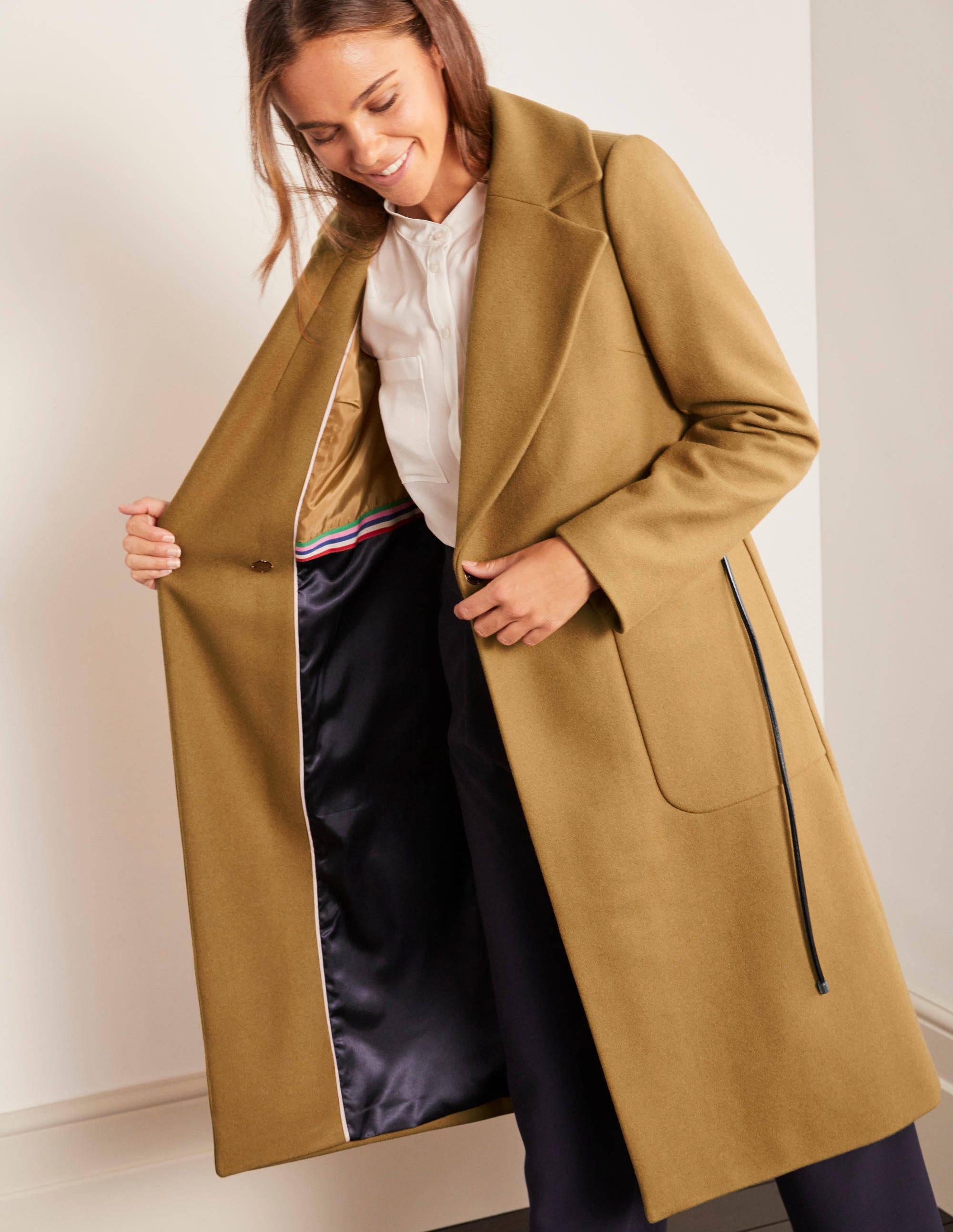 Manteau Edale à ceinture-Camel - Image 2