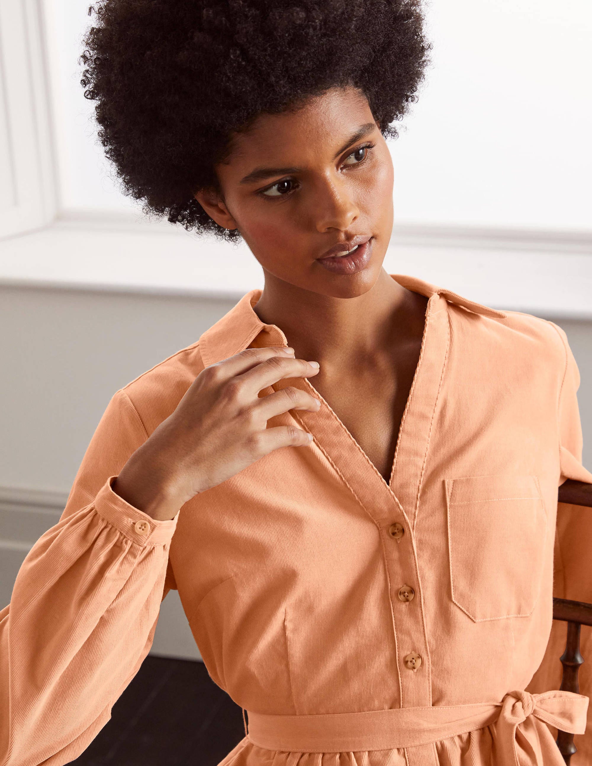 Olympia Shirt dress-Antique Pink - Image 3
