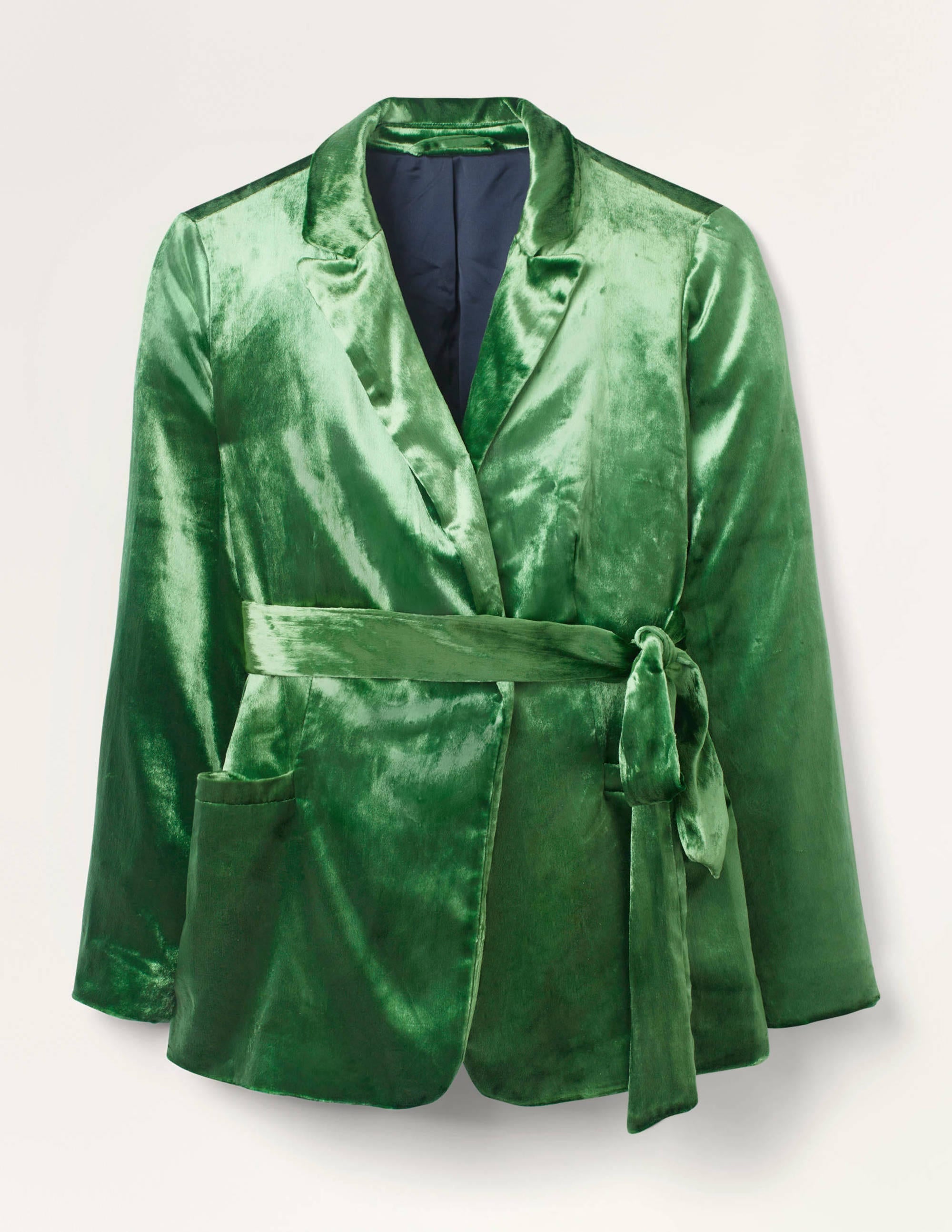 Blazer Rosebury en velours avec ceinture-Velours vert moyen - Image 6