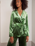 Blazer Rosebury en velours avec ceinture-Velours vert moyen