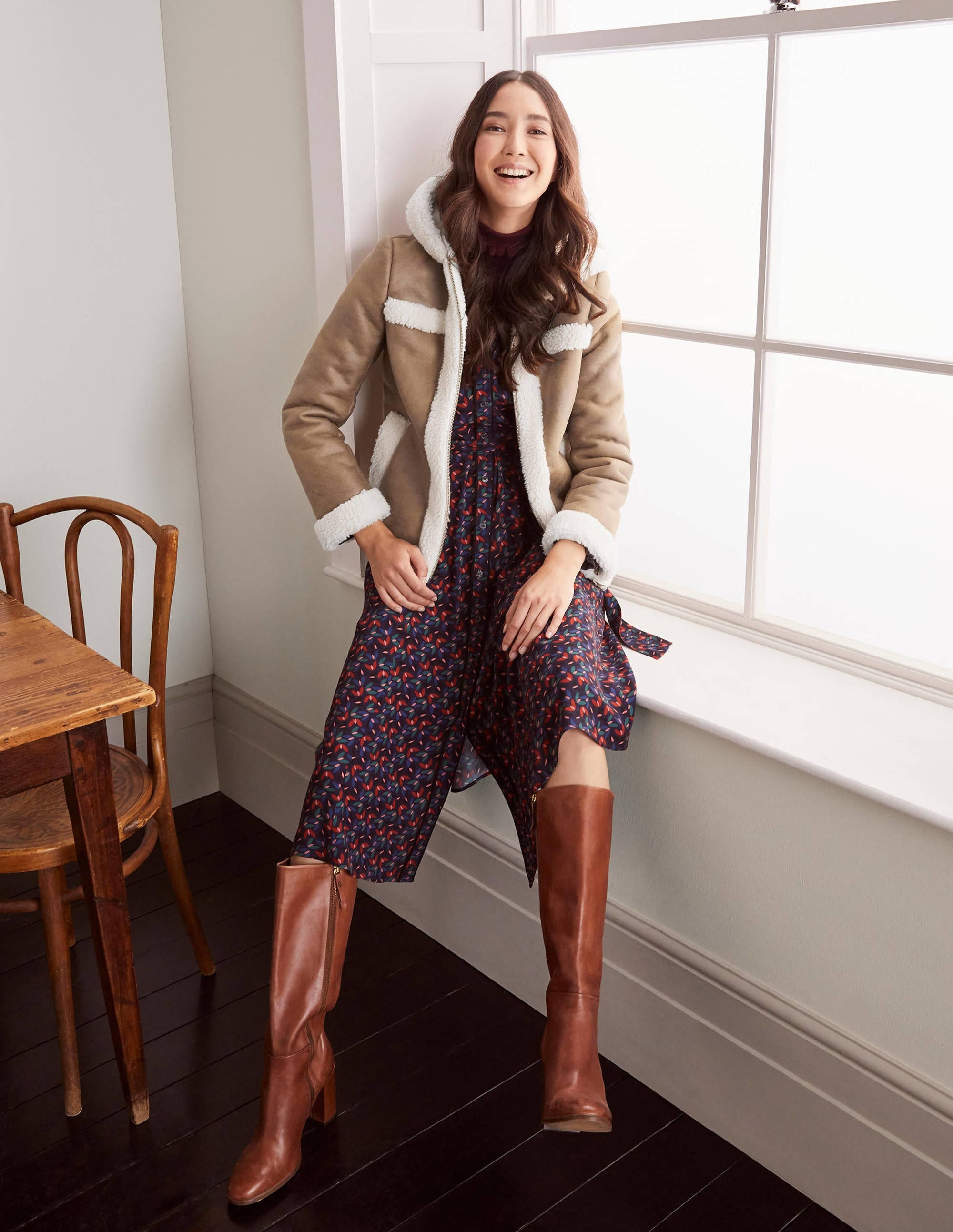 Thurso Jacke mit Sherpafutter-Kamelbraun - Image 1