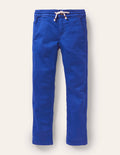 Schmal geschnittene Jersey-Jeans-Blitzblau