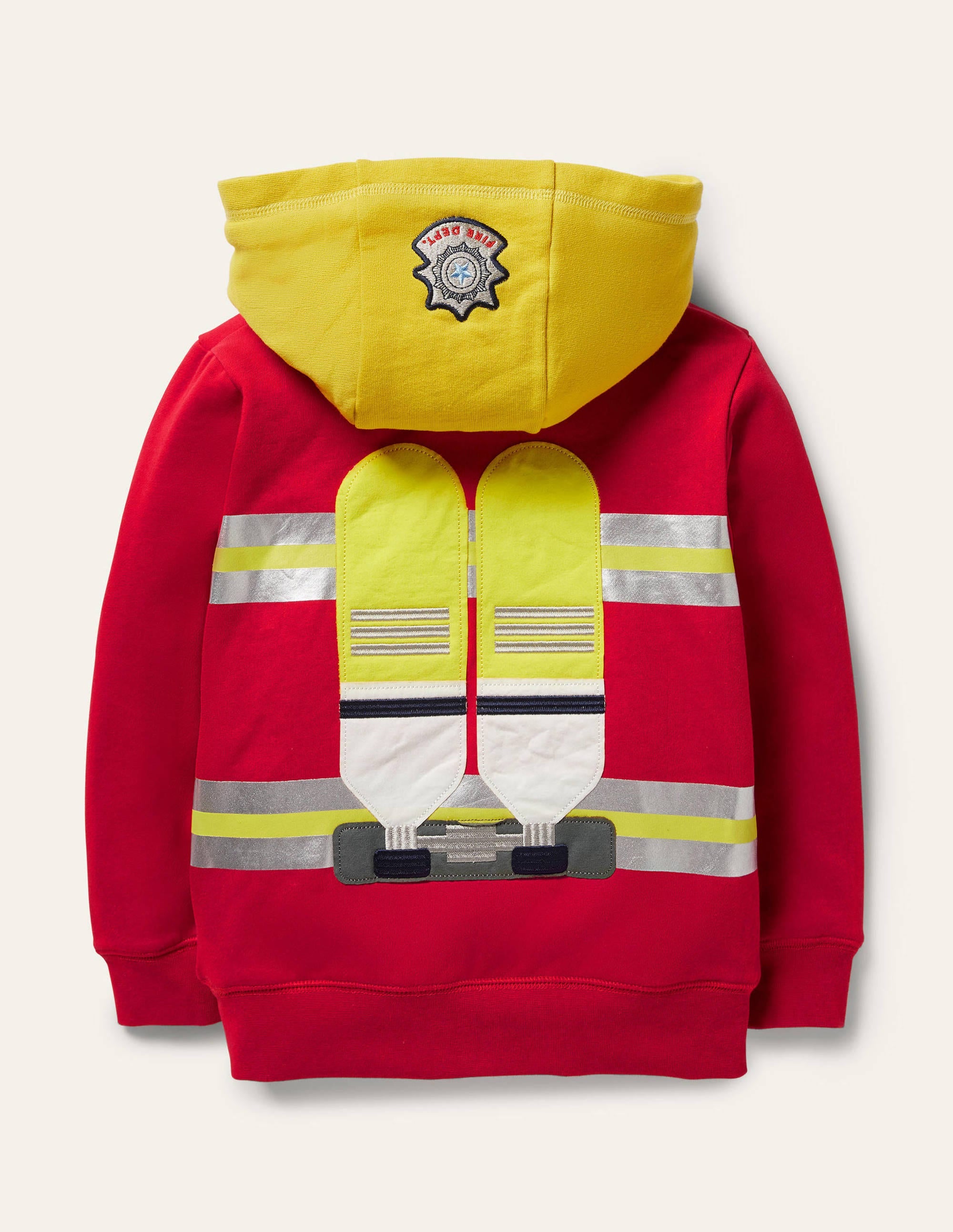 Kapuzenjacke mit kuscheligem Futter und Applikation-Rockabilly-Rot, Feuerwehrmann - Image 2
