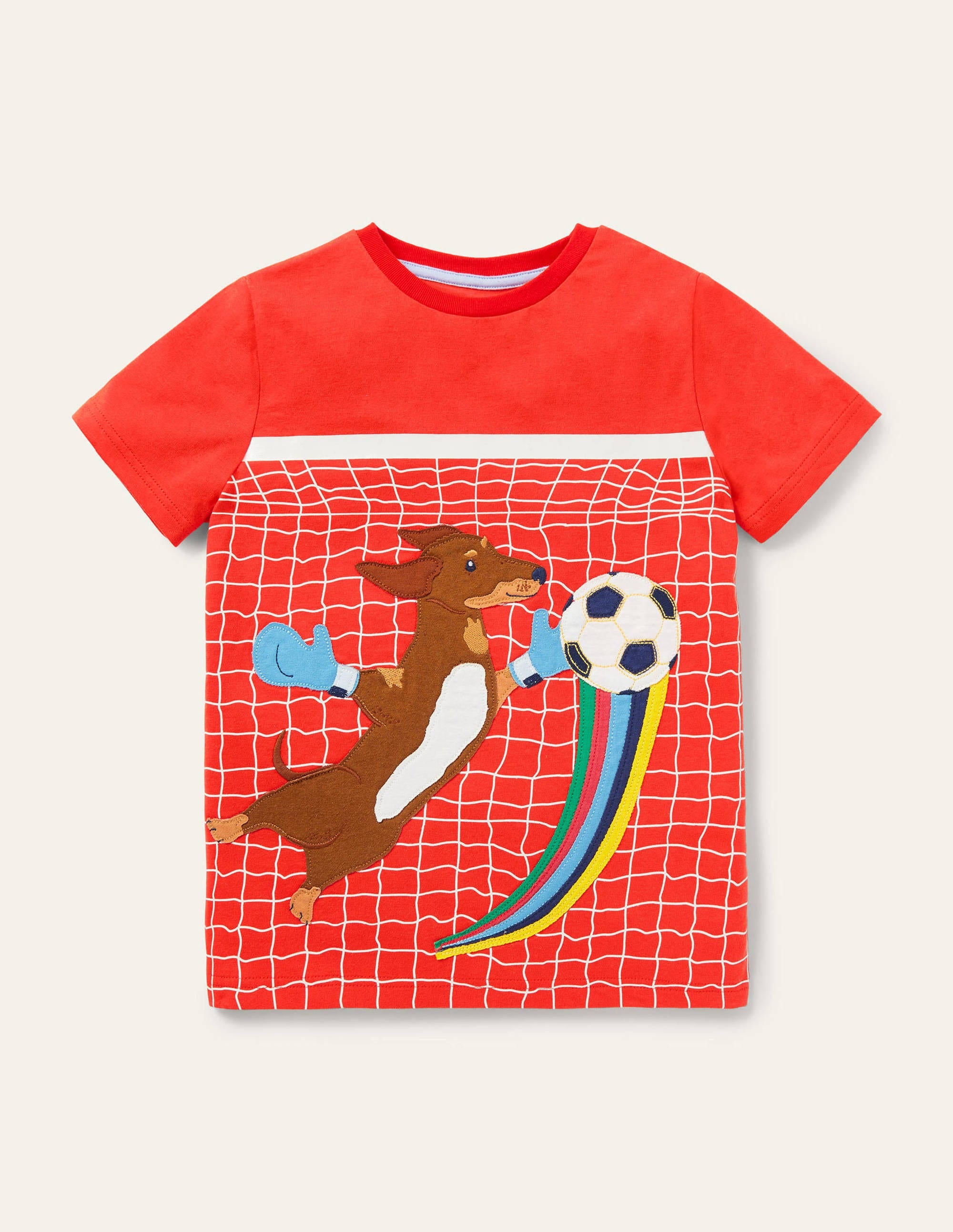 T-Shirt mit Action-Applikation-Raketenrot, Dackel - Image 1