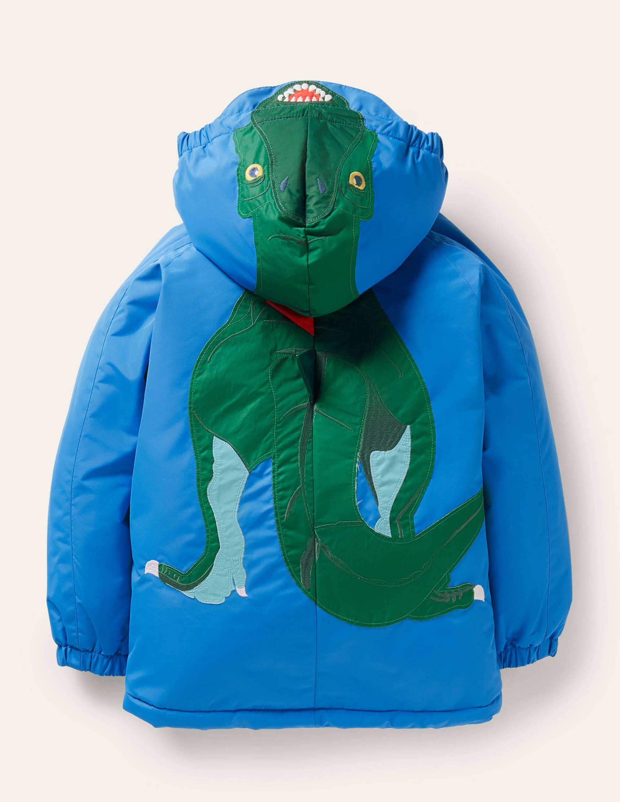 Cosy Sherpa-lined Anorak-Moroccan Blue Dinosaur - Image 4