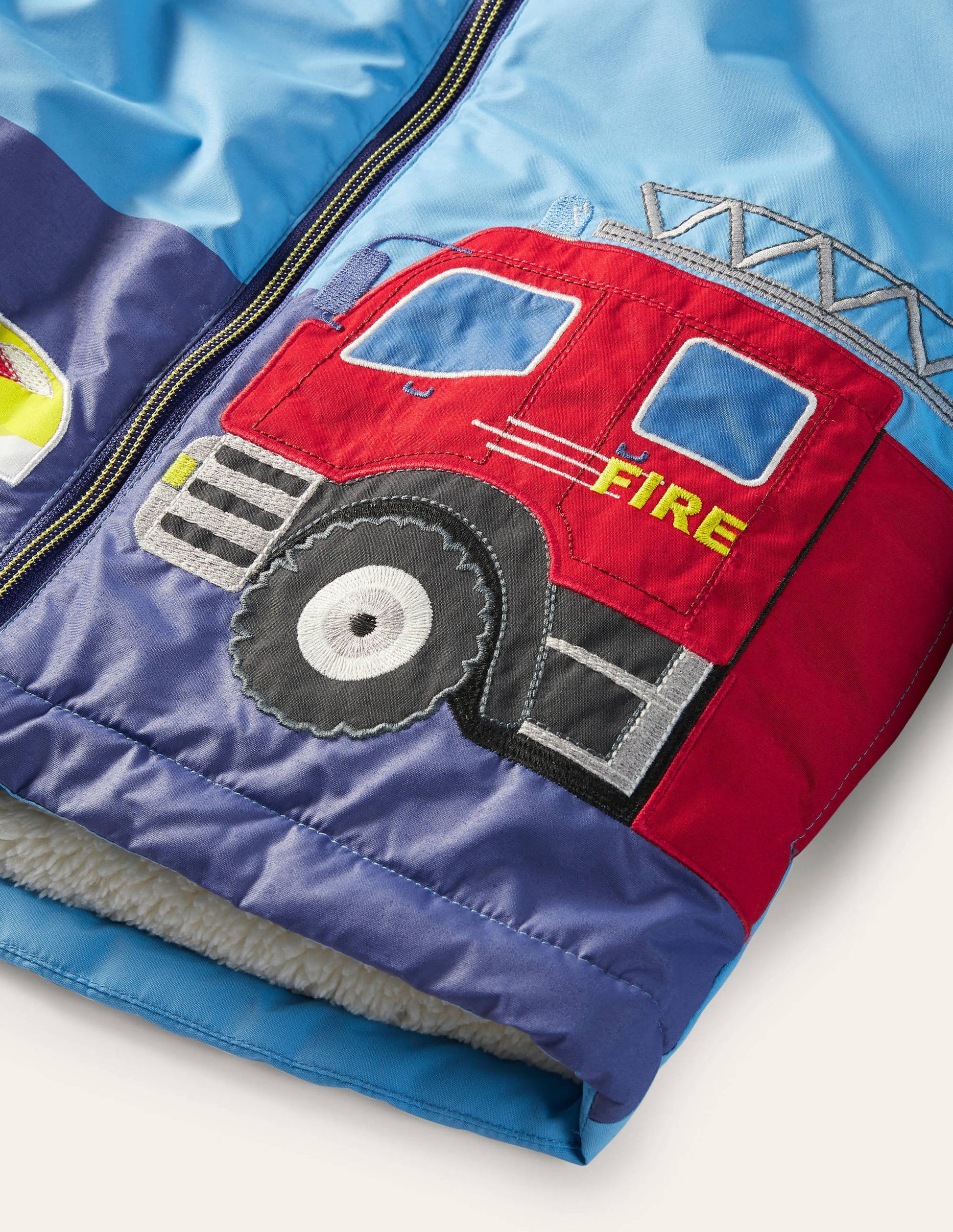 Bequemer Anorak mit Sherpa-Futter-Surfbrettblau, Fahrzeuge-3