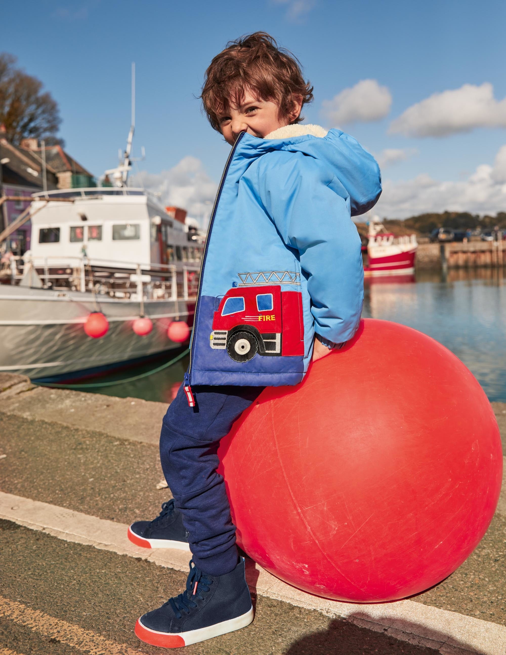 Cosy Sherpa-lined Anorak-Surfboard Blue Vehicles - Image 4