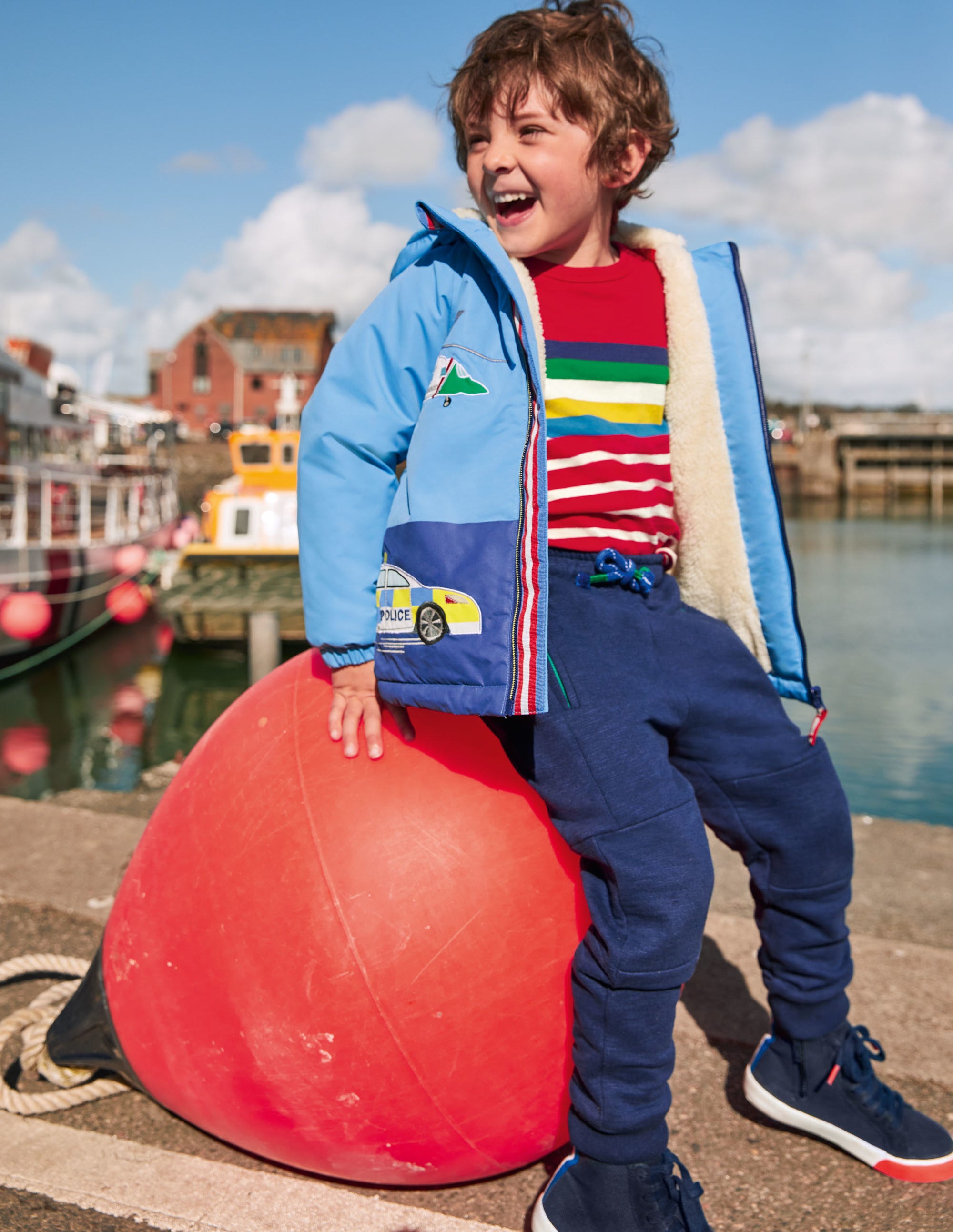 Cosy Sherpa-lined Anorak-Surfboard Blue Vehicles - Image 5