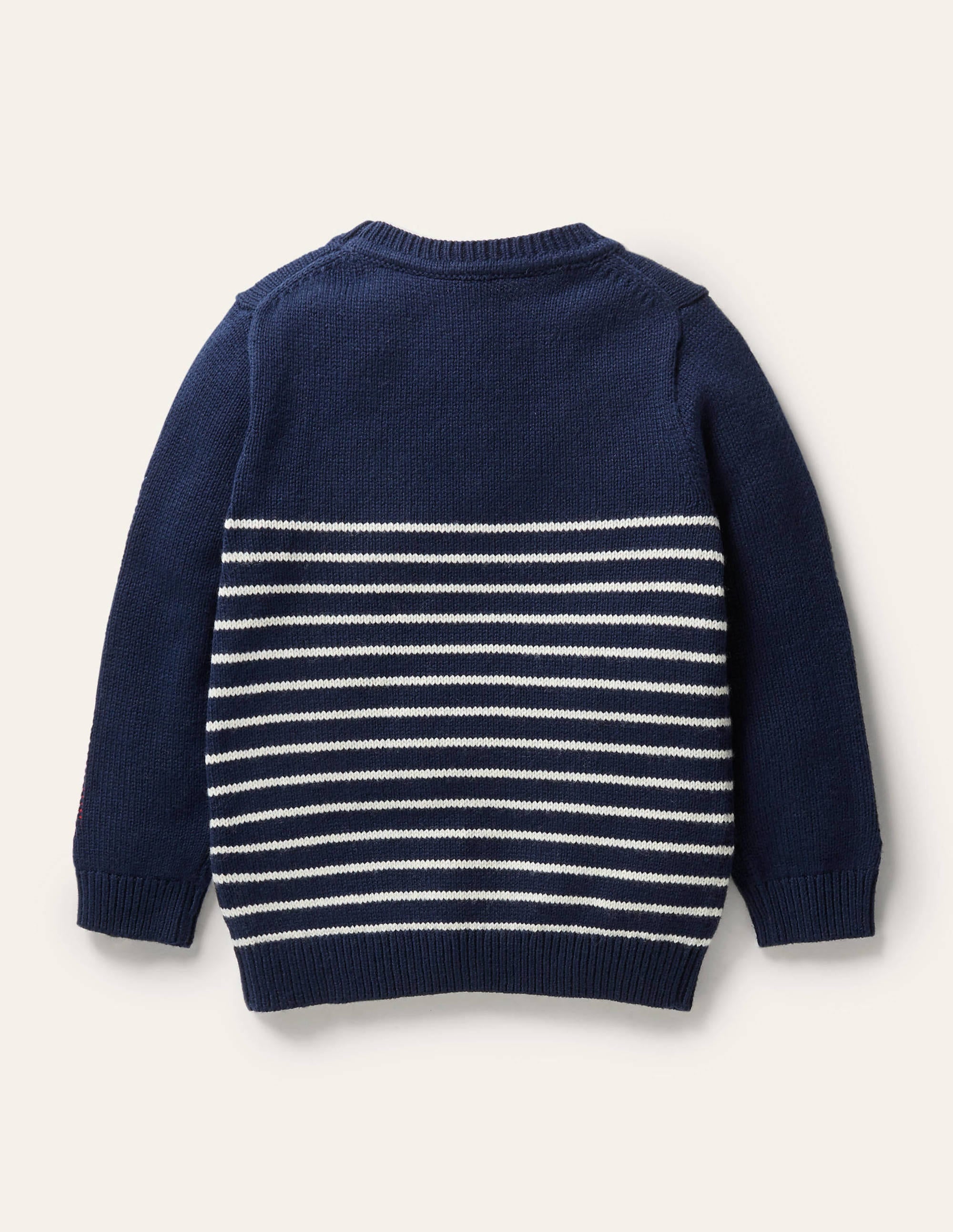 Pullover mit Rundhalsausschnitt und Motiv-Schuluniform-Navy, Züge - Image 2
