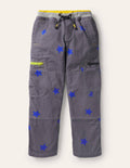 Cargohose mit kuscheligem Futter-Rußgrau/Blitzblau, Stern