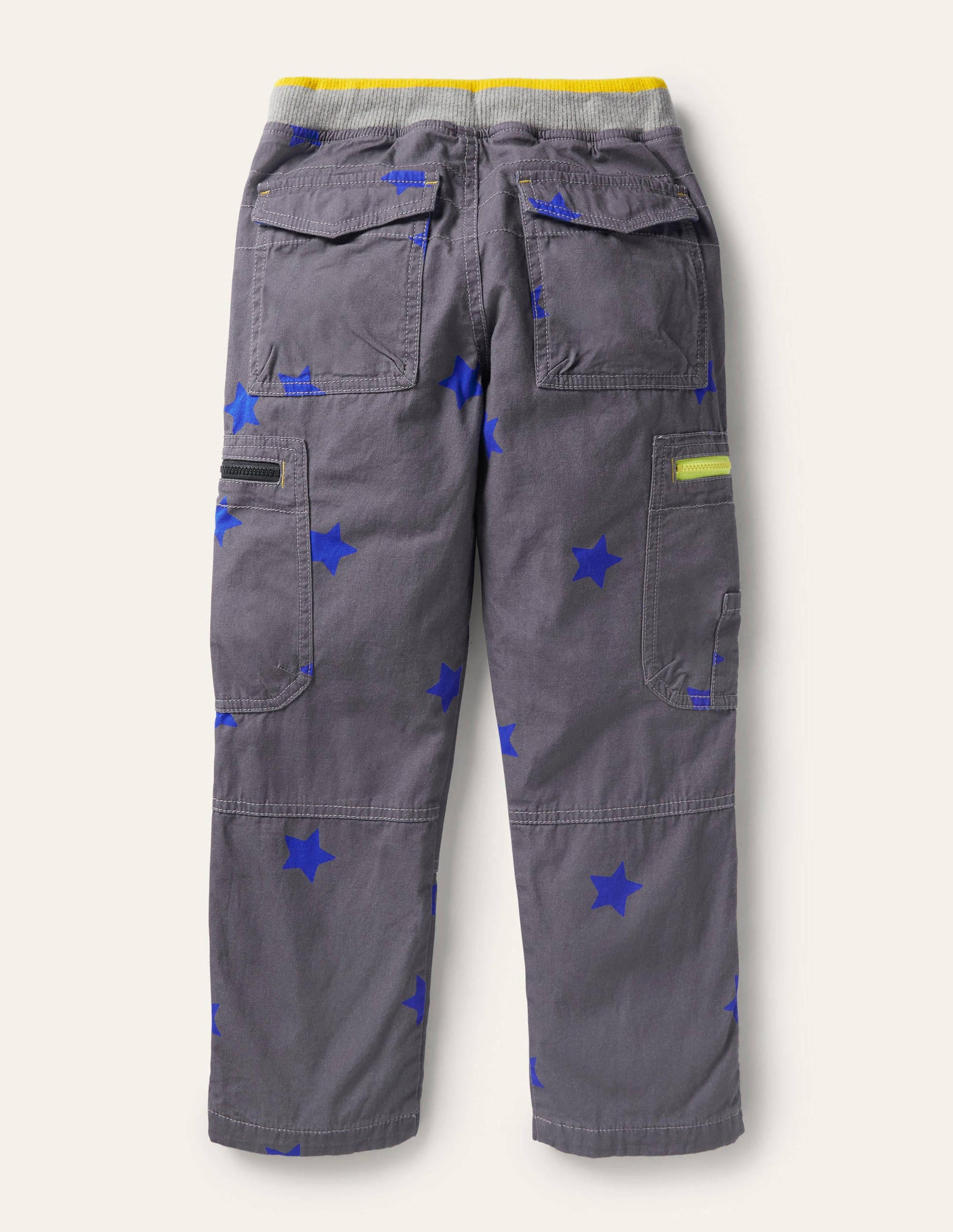 Cargohose mit kuscheligem Futter-Rußgrau/Blitzblau, Stern-2