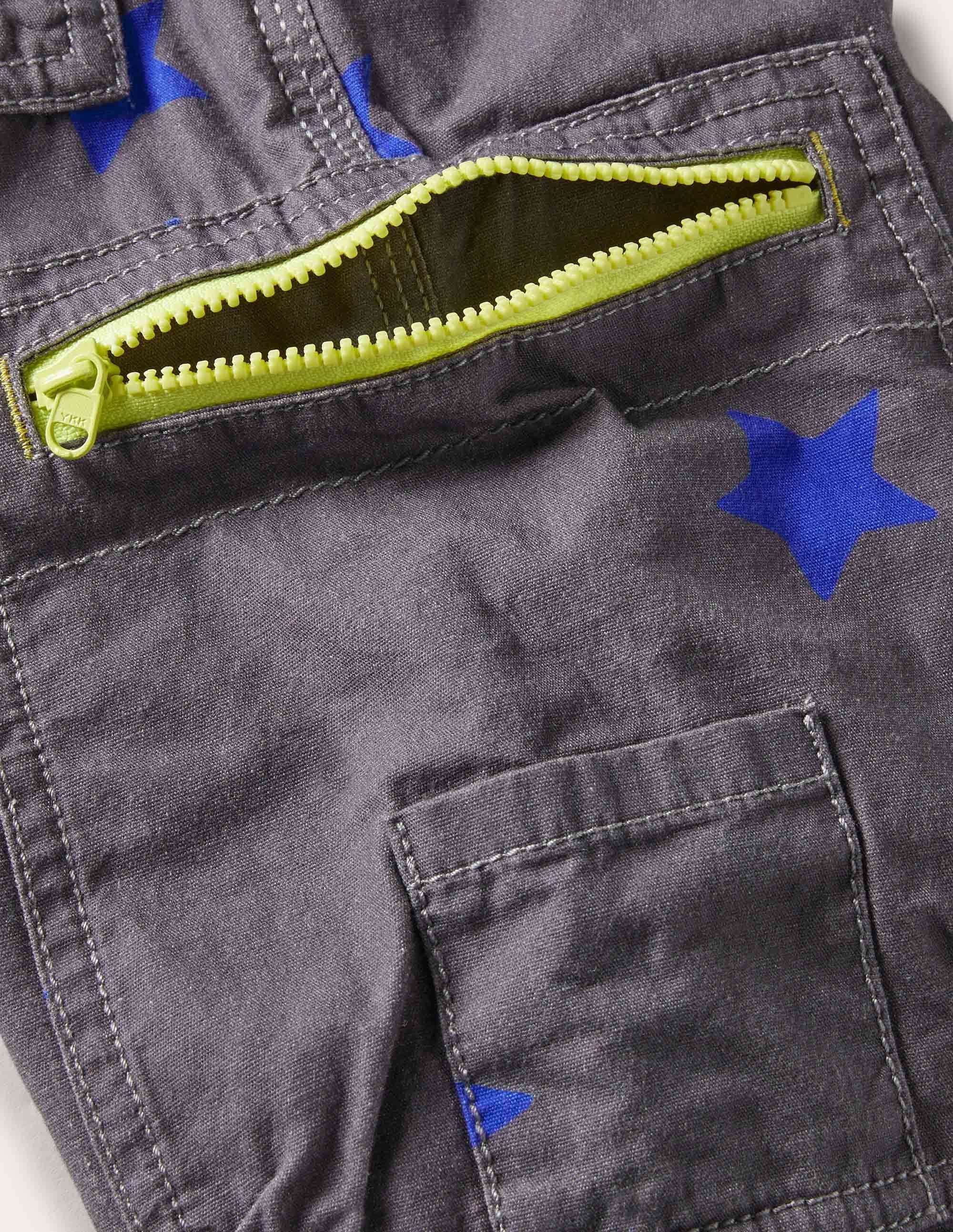 Cargohose mit kuscheligem Futter-Rußgrau/Blitzblau, Stern - Image 3