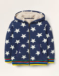 Kapuzenjacke mit kuscheligem Futter-Schuluniform-Navy, Stern
