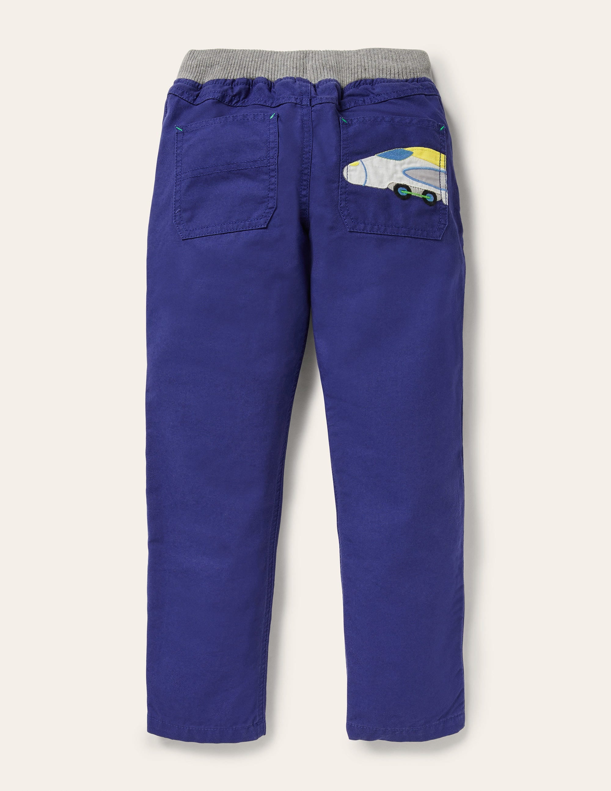 Pantalon à enfiler avec appliqué-Trains bleu tribord - Image 2