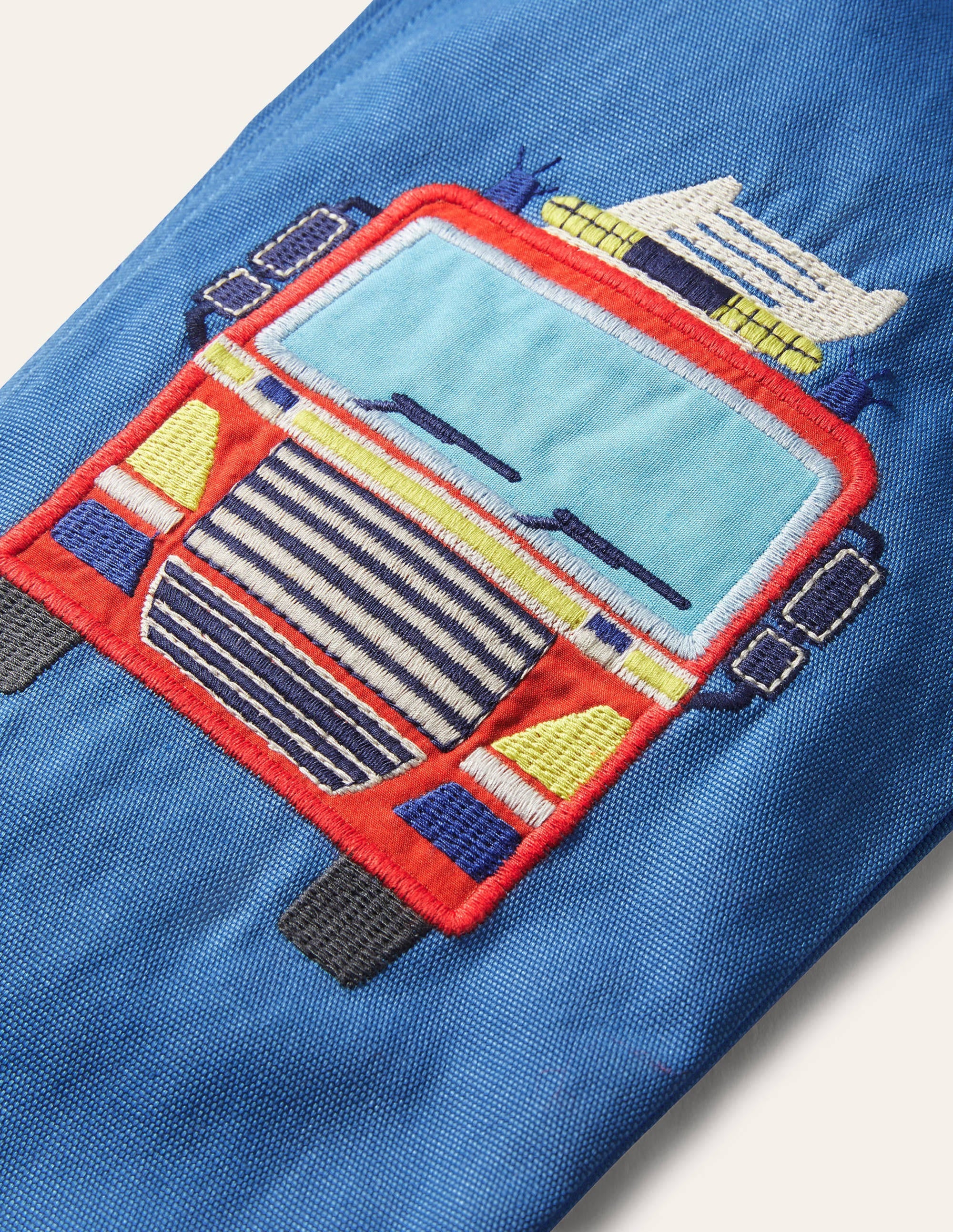 Appliqué Pull-on Trousers-Elizabethan Blue Fire Engine - Image 3
