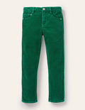 Schmal geschnittene Cord-Jeans mit Stretch-Waldgrün