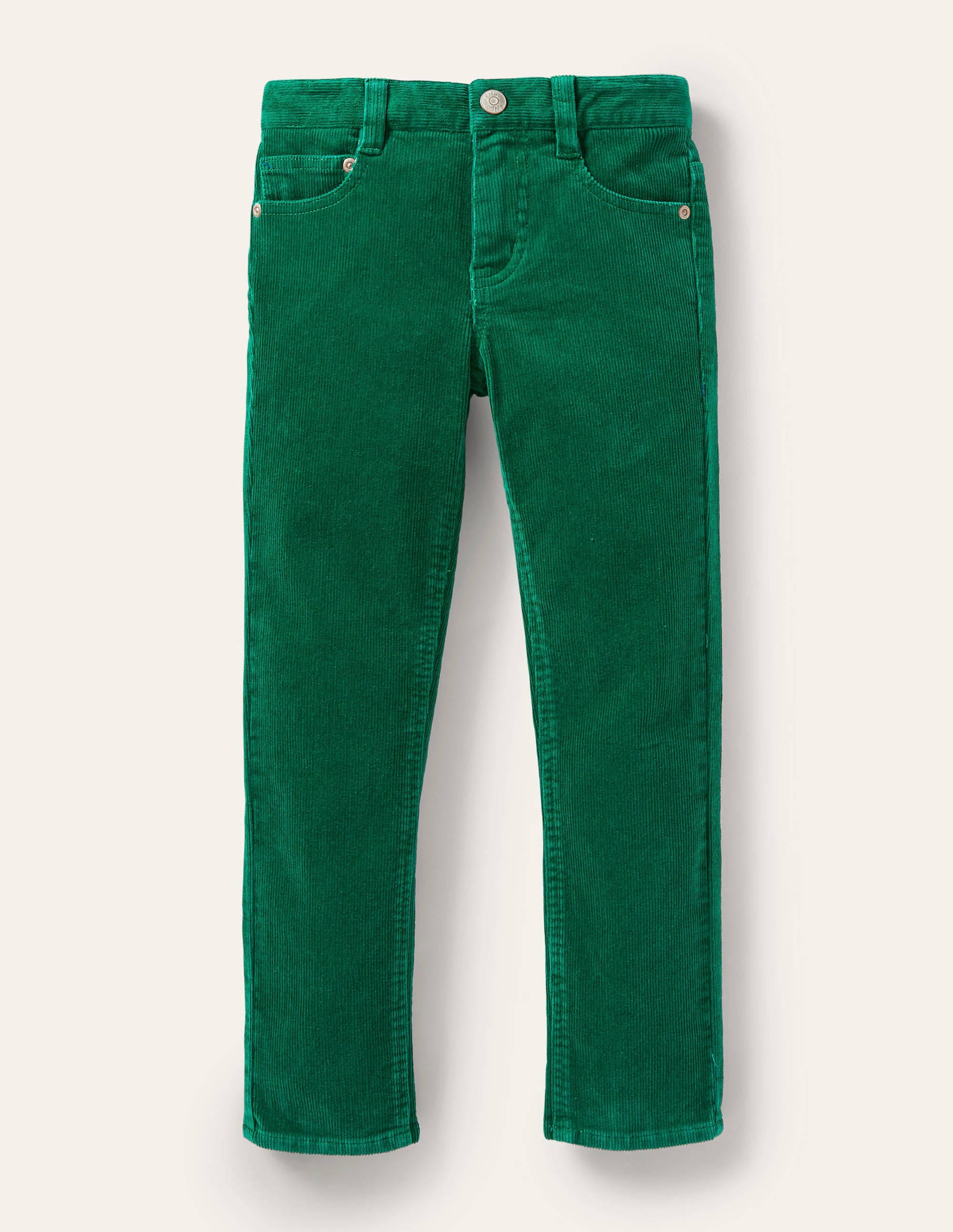 Schmal geschnittene Cord-Jeans mit Stretch-Waldgrün - Image 1