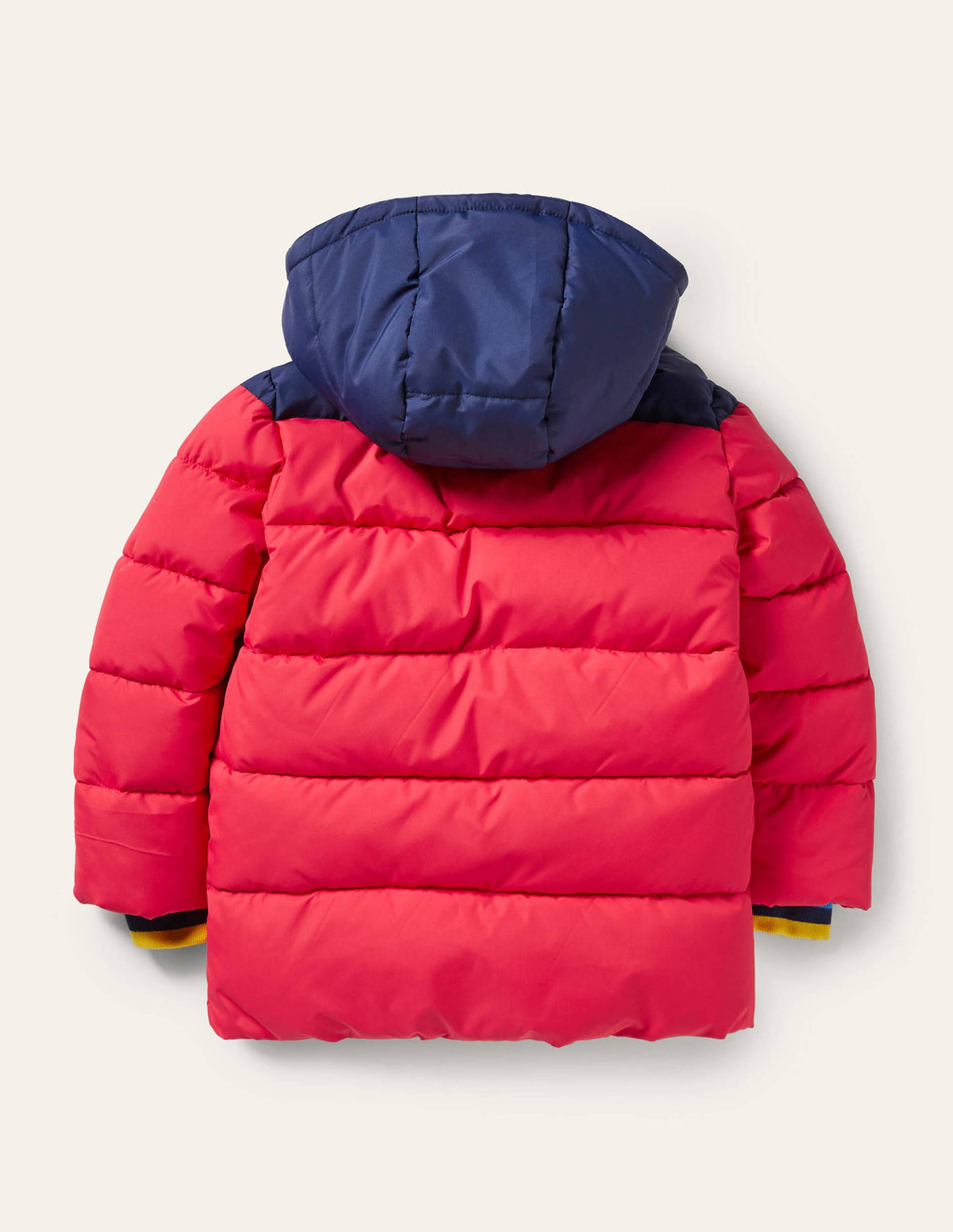 Wasserabweisende wattierte Jacke-Rockabilly-Rot/Navy, Regenbogen - Image 2