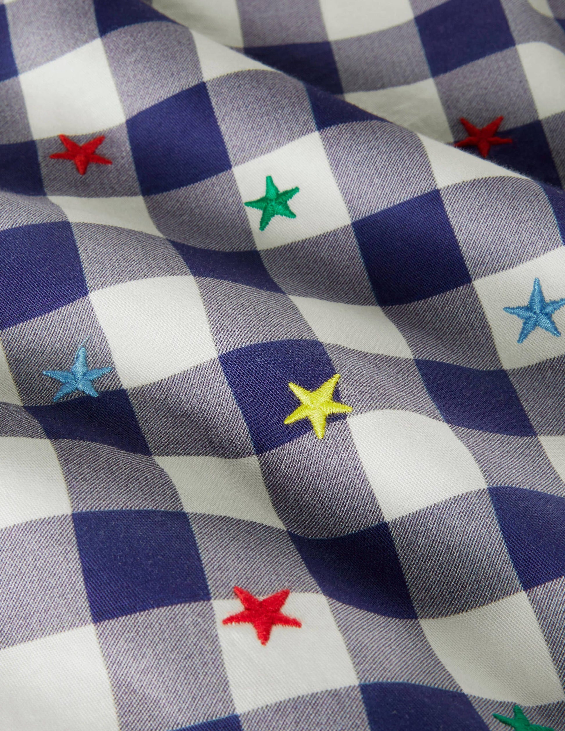 Chemise décontractée en sergé-Étoile bleu marine/arc-en-ciel ivoire-3