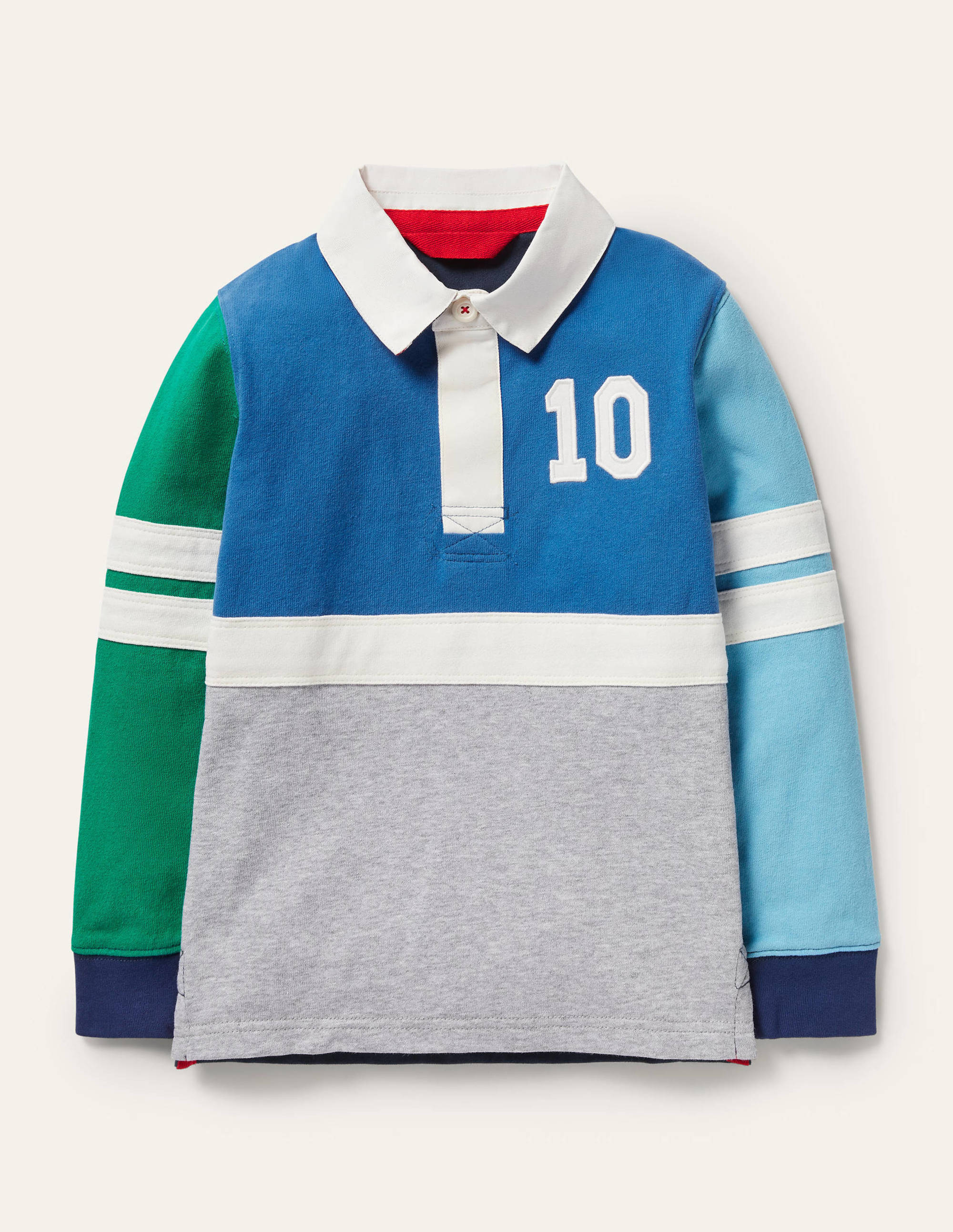 Maillot de rugby-Bleu élisabéthain/vert - Image 1