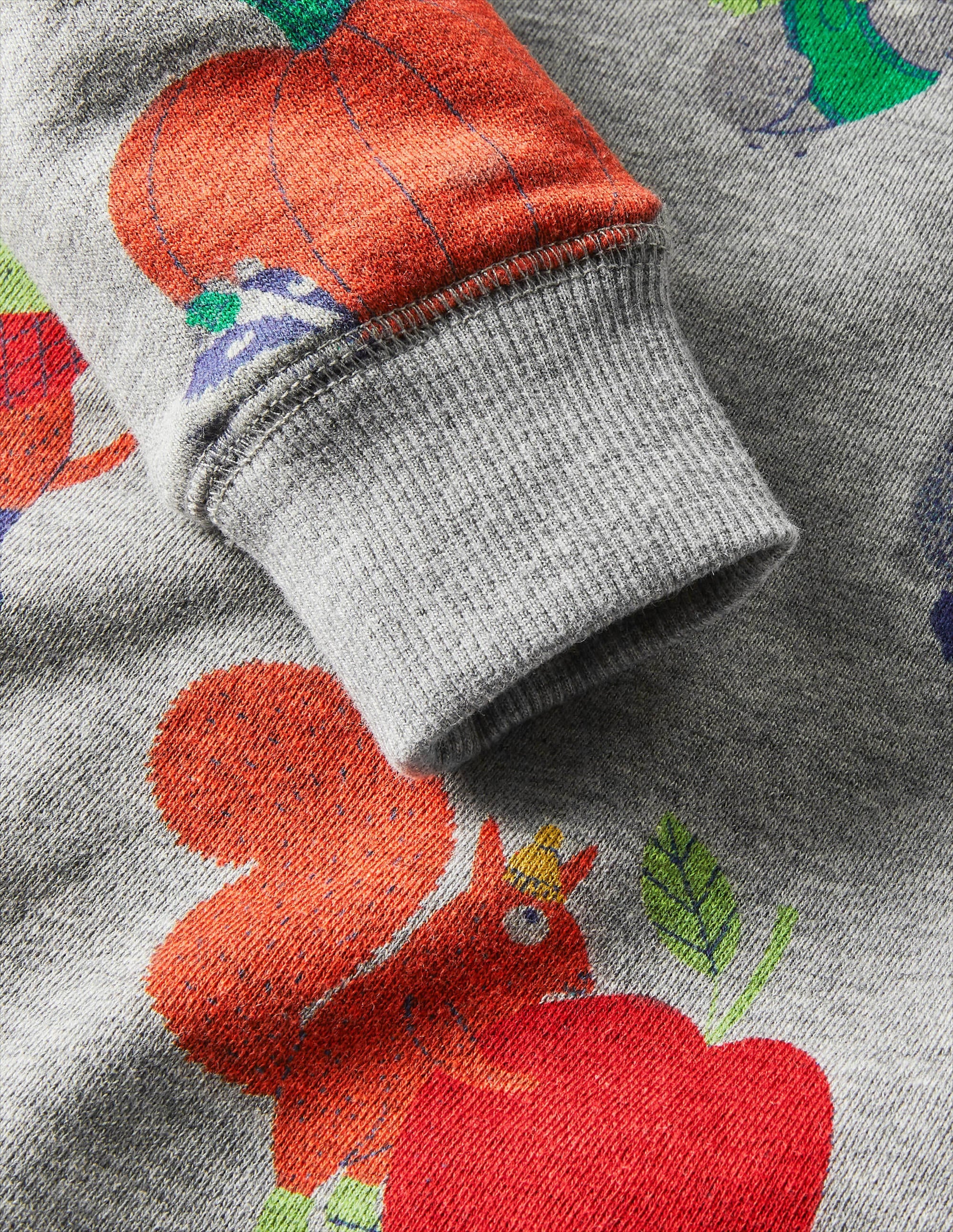 Sweat imprimé-Châtaignes givrées gris chiné - Image 3
