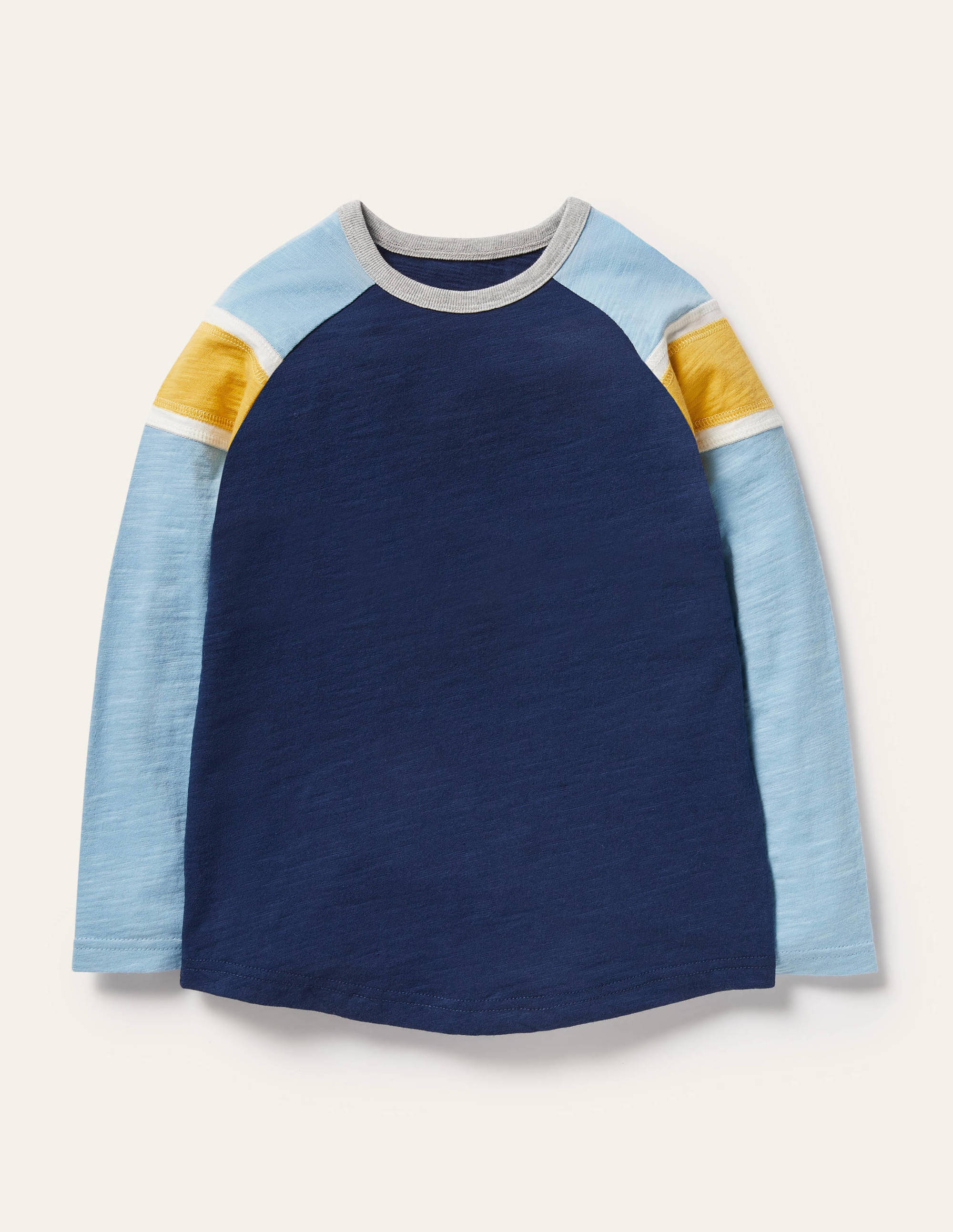 T-shirt raglan-Bleu surf/tournesol - Image 1