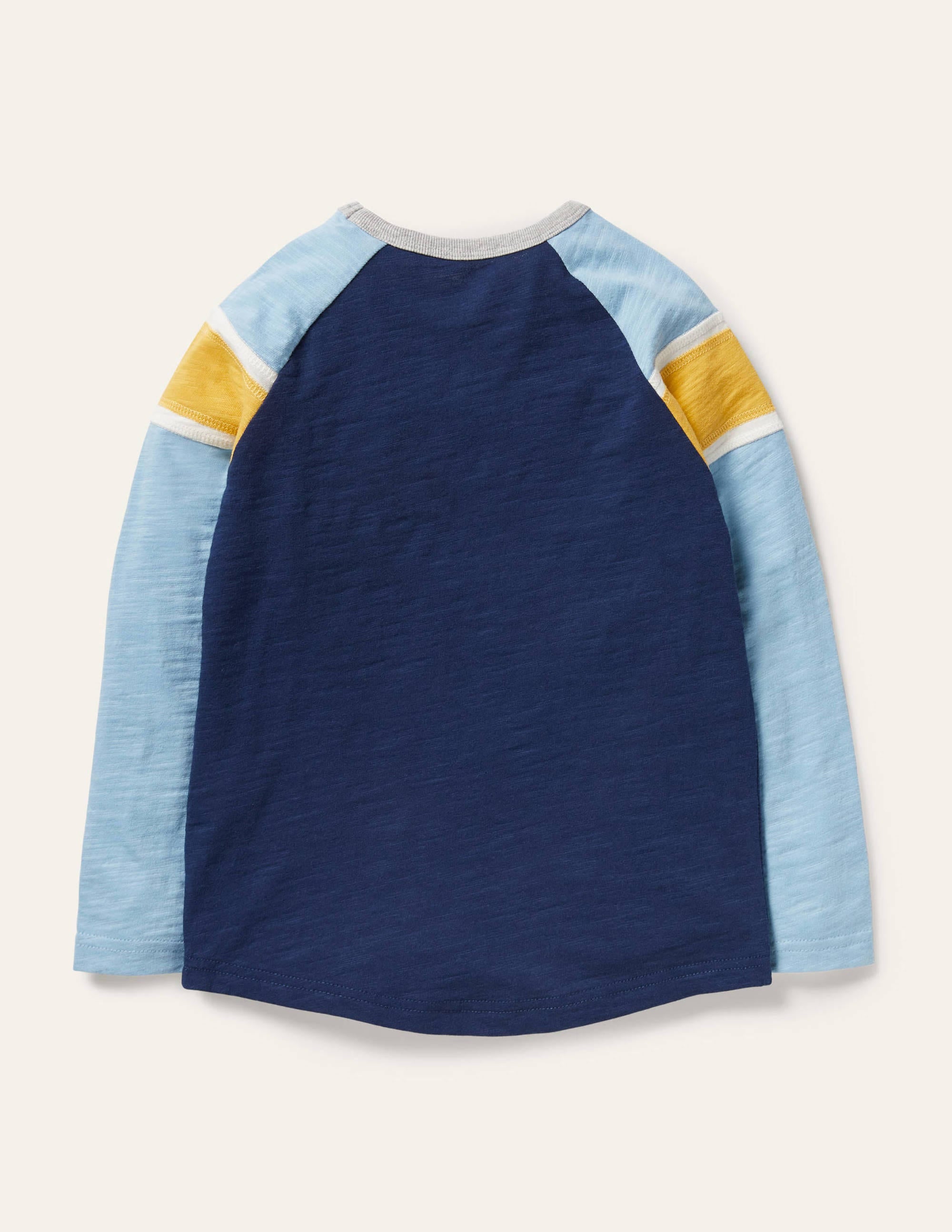 T-shirt raglan-Bleu surf/tournesol - Image 2