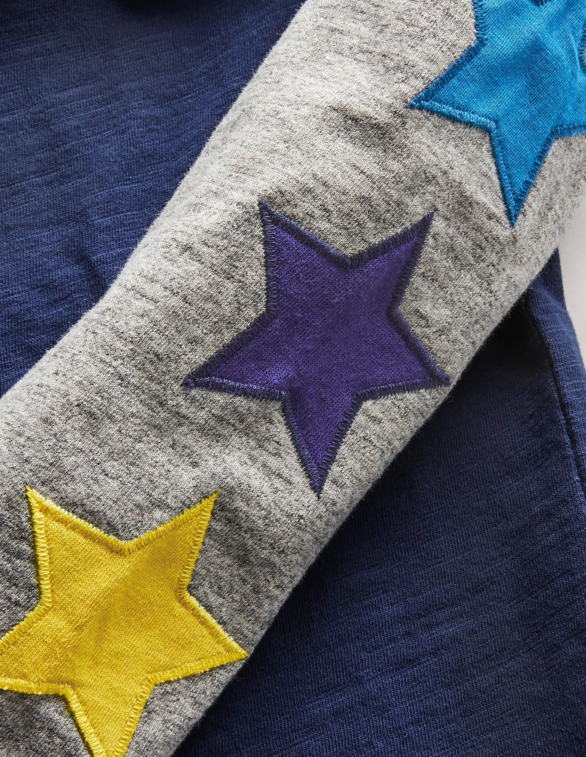 T-shirt raglan-Étoile bleu tribord/gris chiné - Image 2